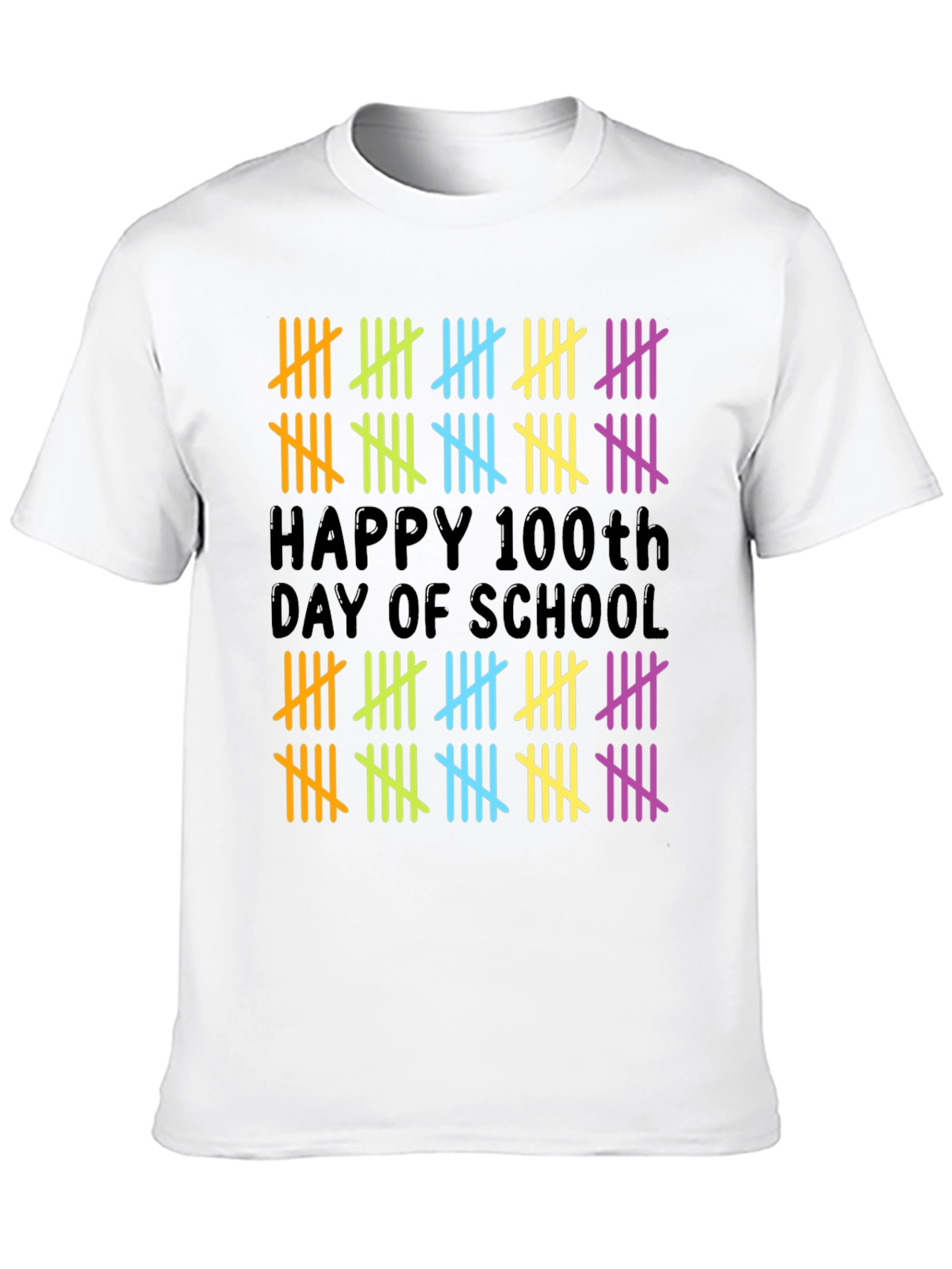Happy 100th Day of School Tally Marks Teacher Shirt