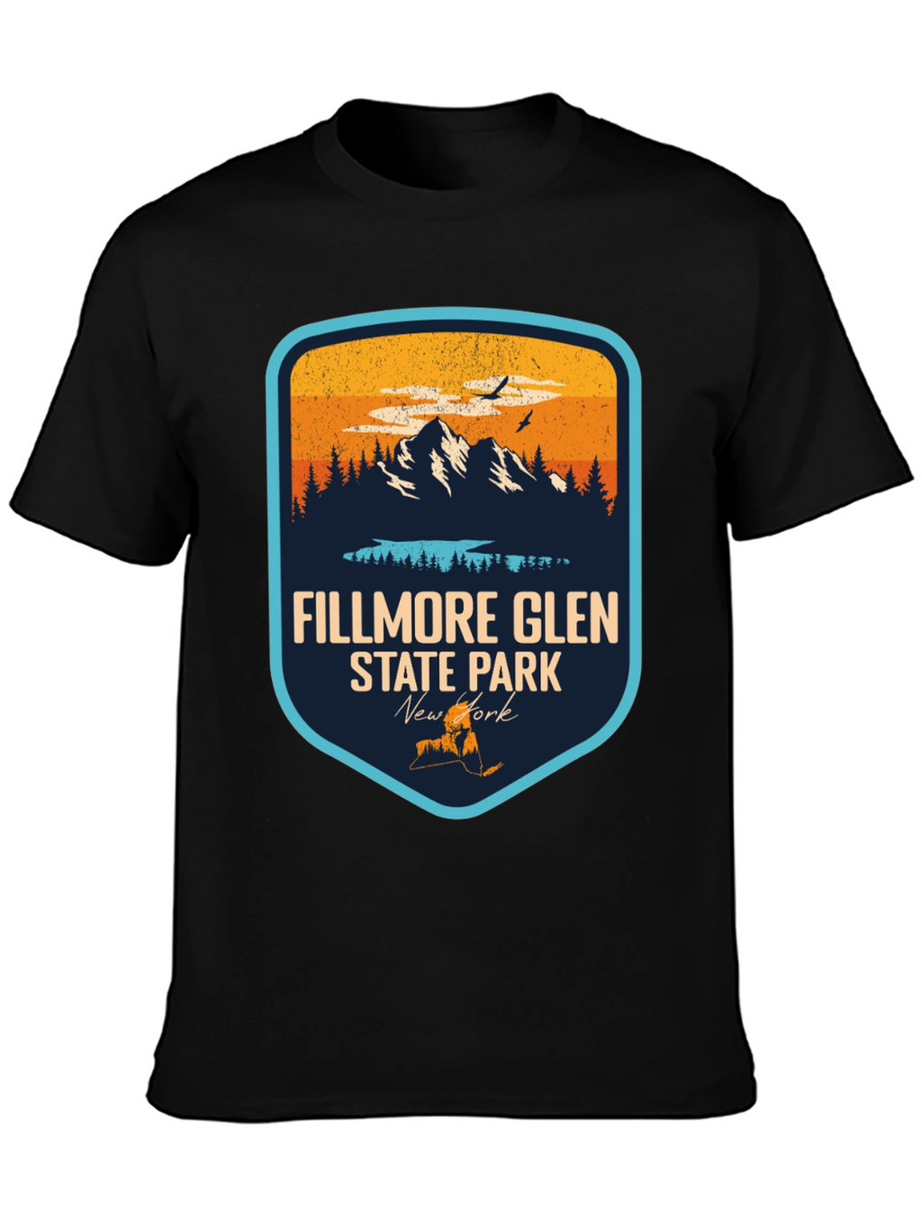 Fillmore Glen State Park Black T-Shirt
