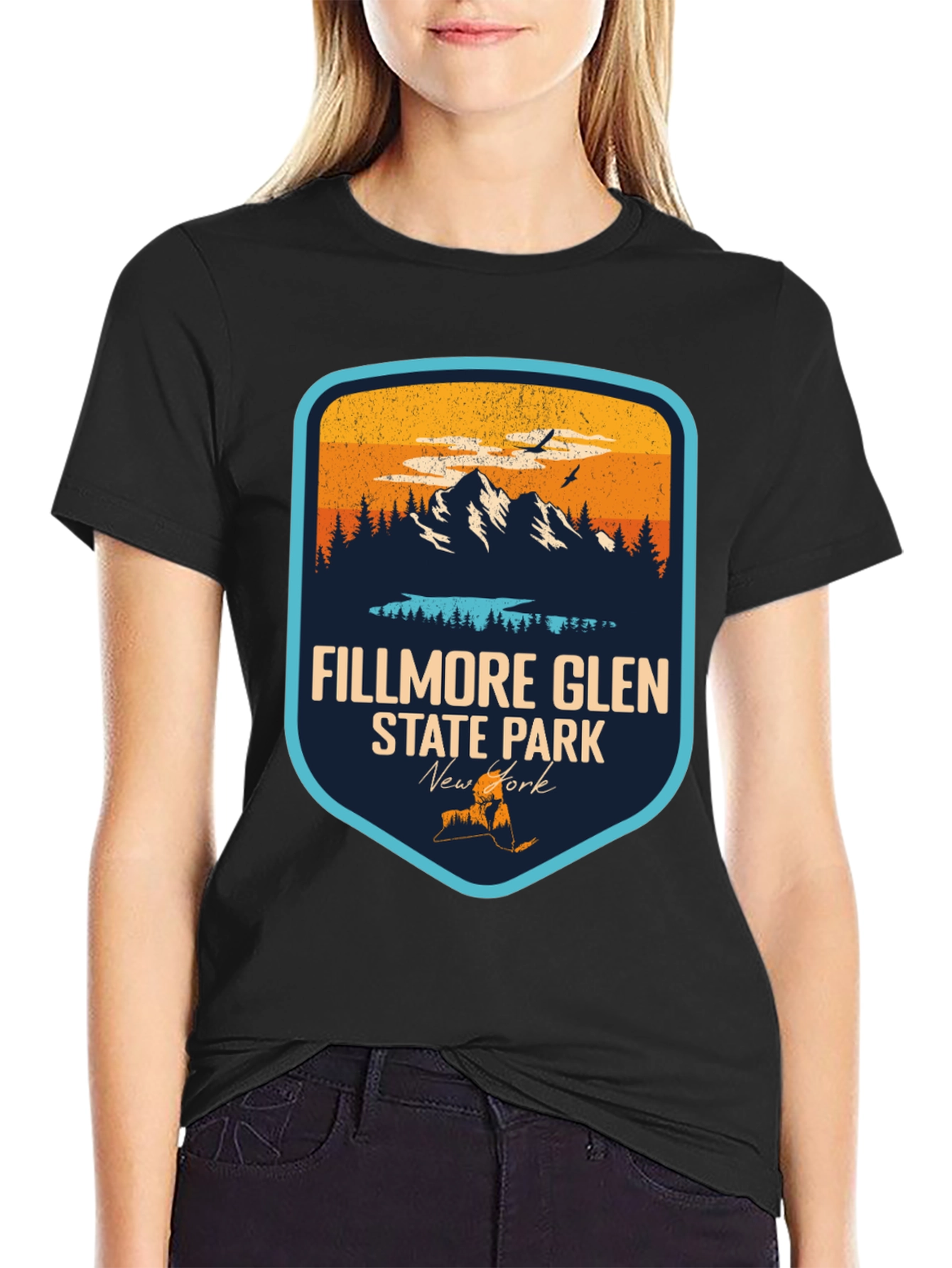 Fillmore Glen State Park Black T-Shirt