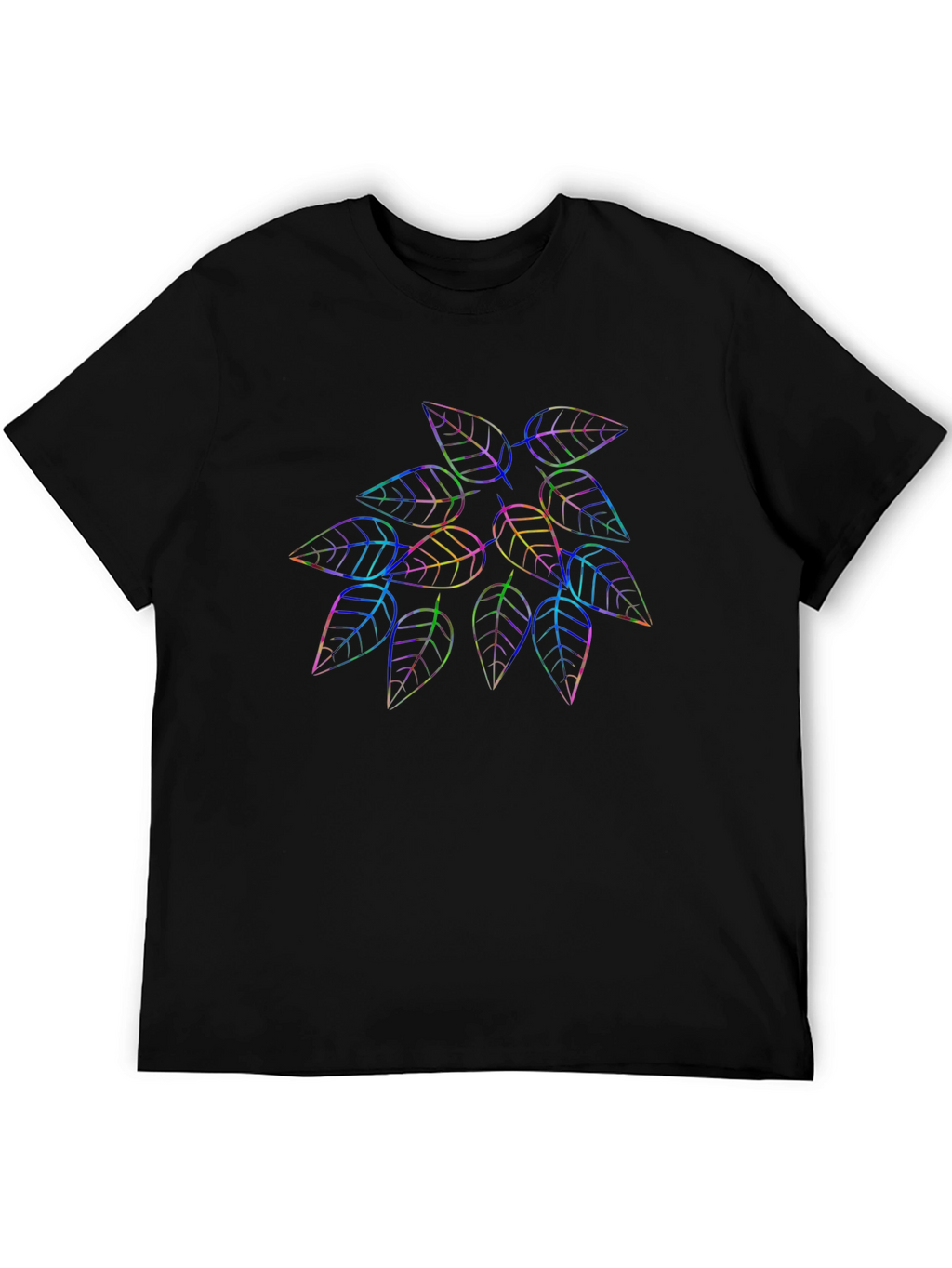 Rainbow Leaf Graphic Tee - Stylish & Unique