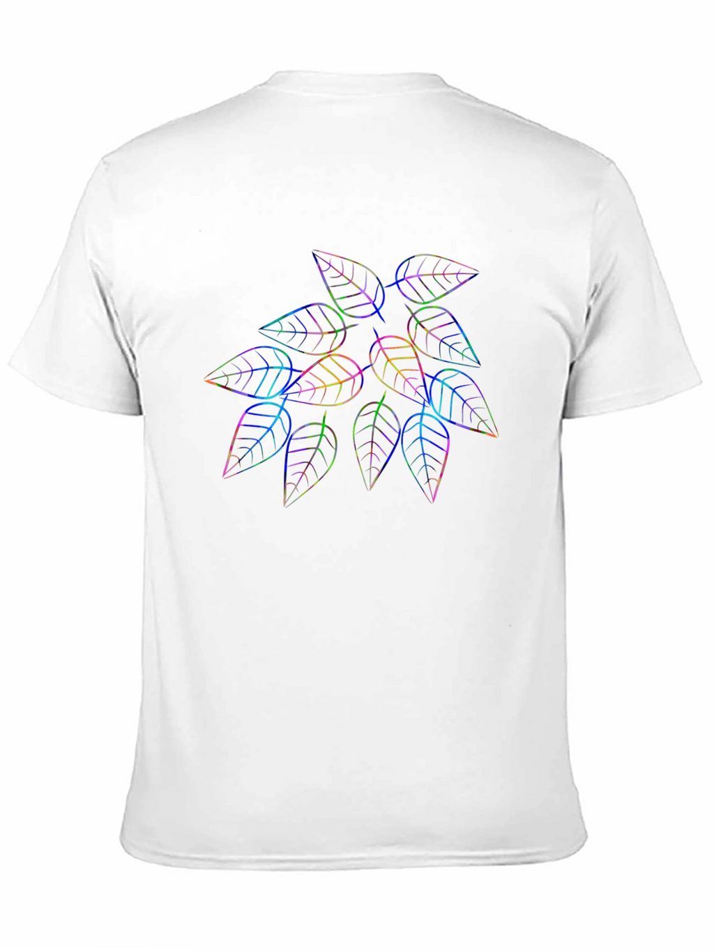Rainbow Leaf Graphic Tee - Stylish & Unique