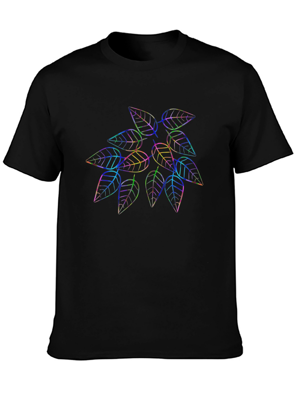 Rainbow Leaf Graphic Tee - Stylish & Unique