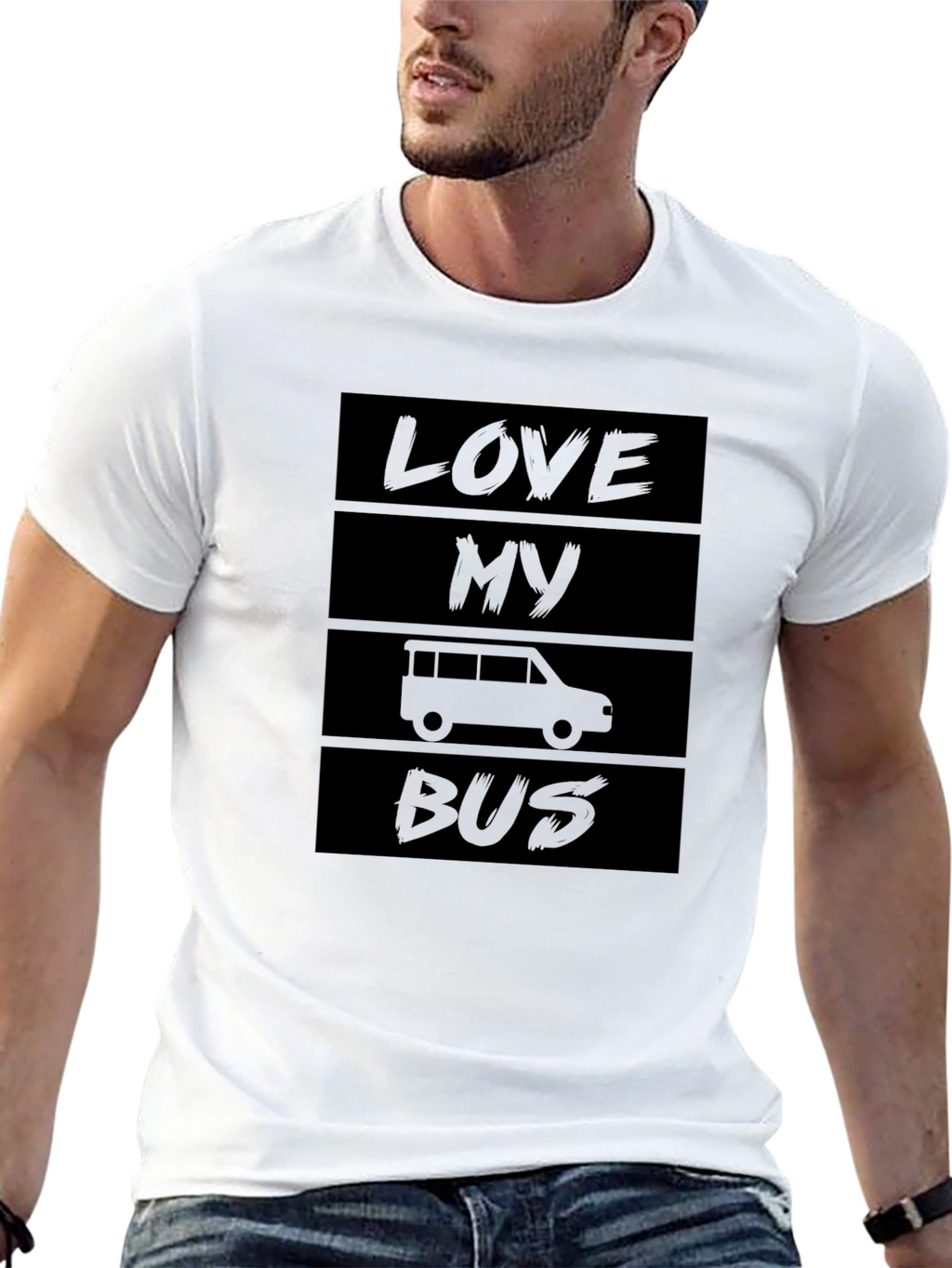 Love My Bus Black T-Shirt - Car Enthusiast Apparel