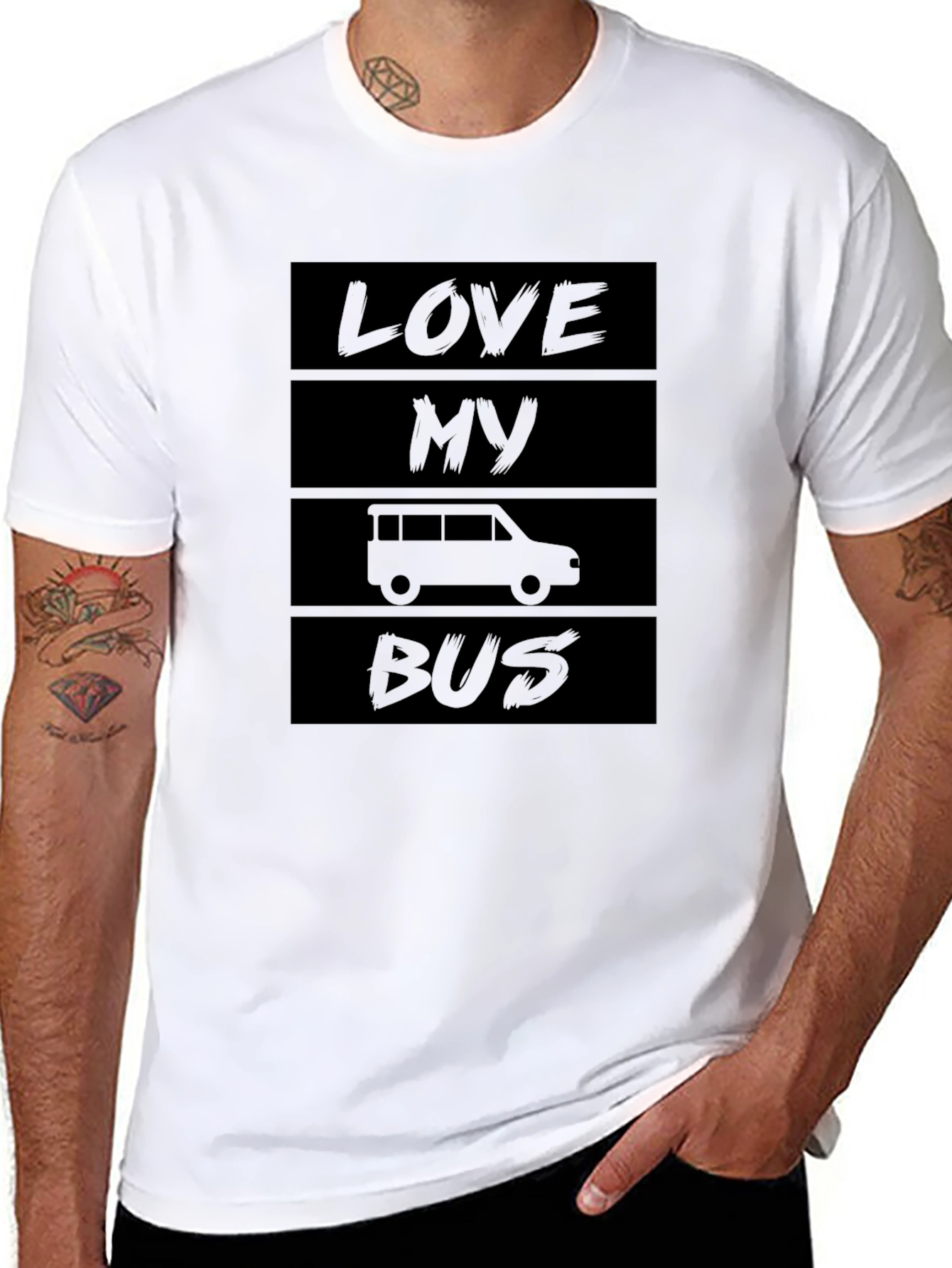 Love My Bus Black T-Shirt - Car Enthusiast Apparel