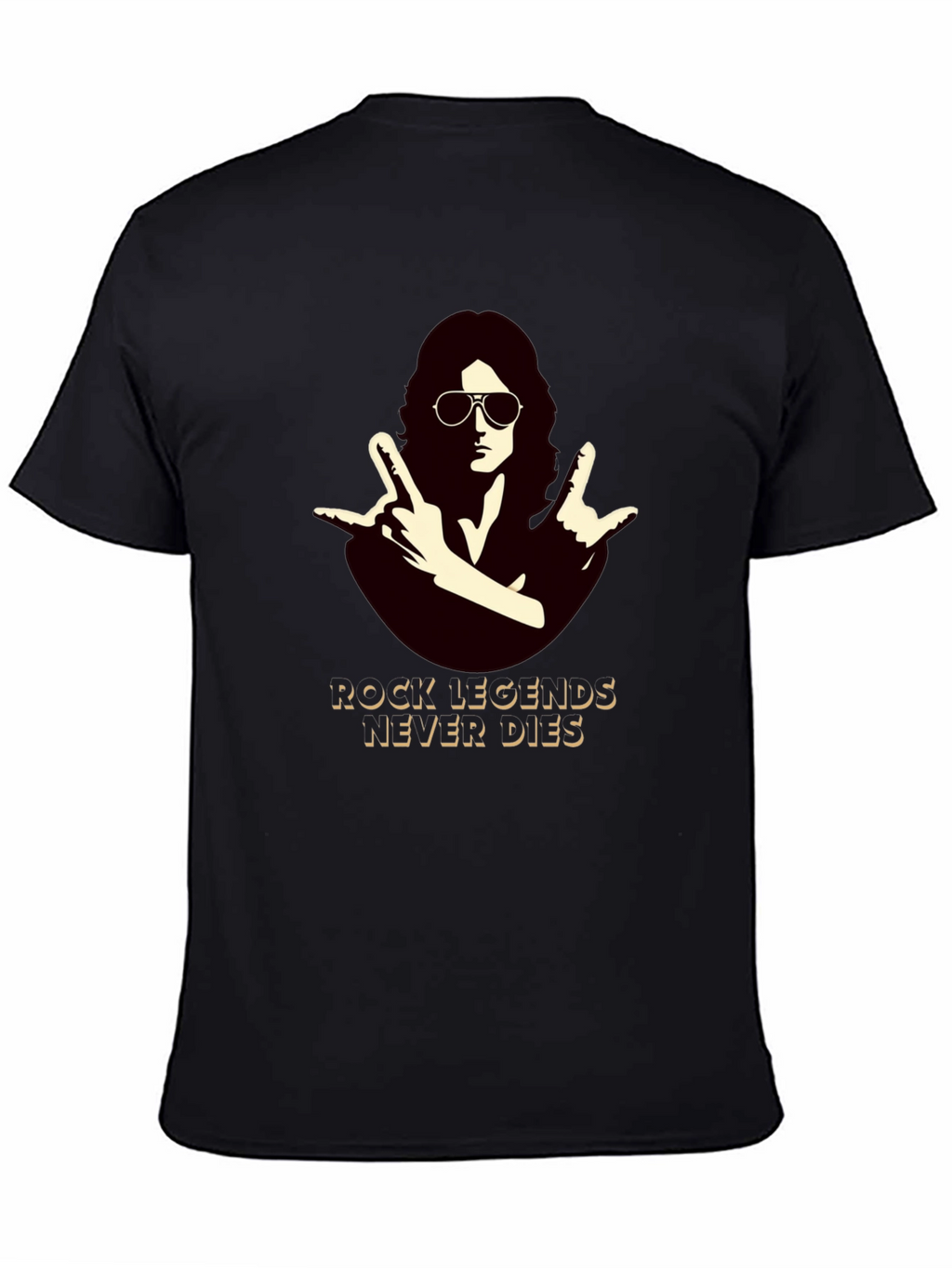 Rock Legends Never Die Black T-Shirt