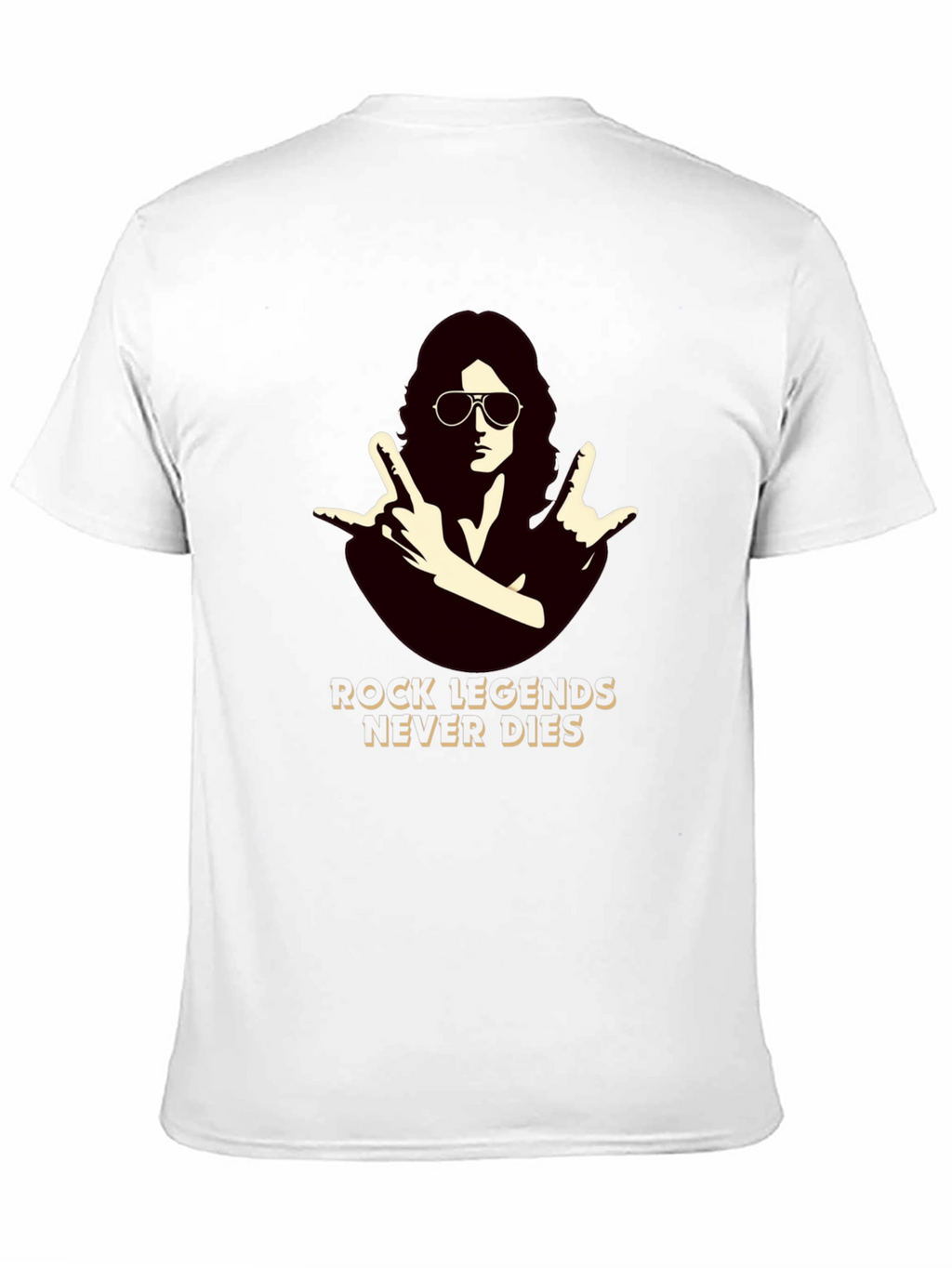 Rock Legends Never Die Black T-Shirt