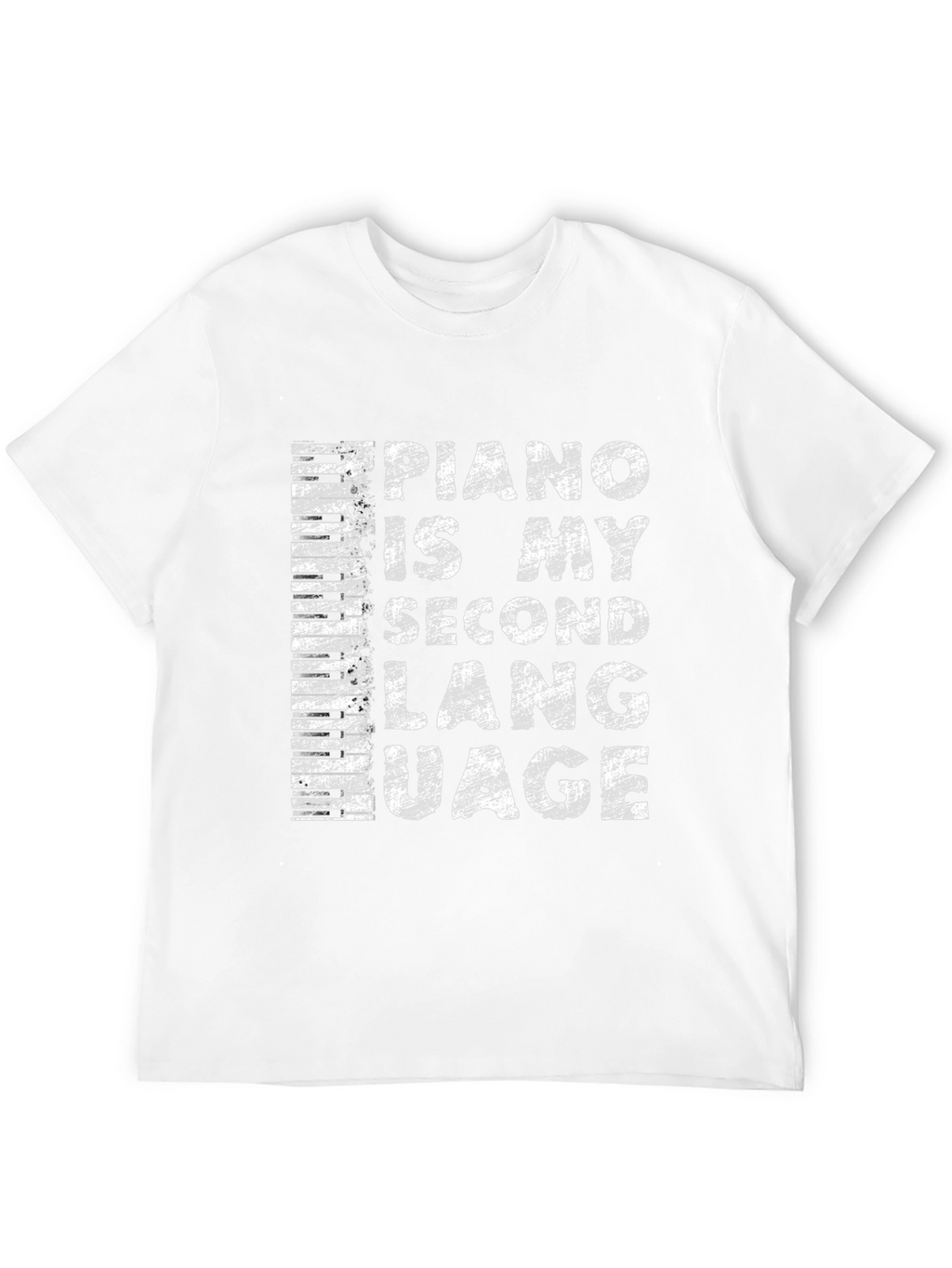 Piano is My Second Language Black T-Shirt