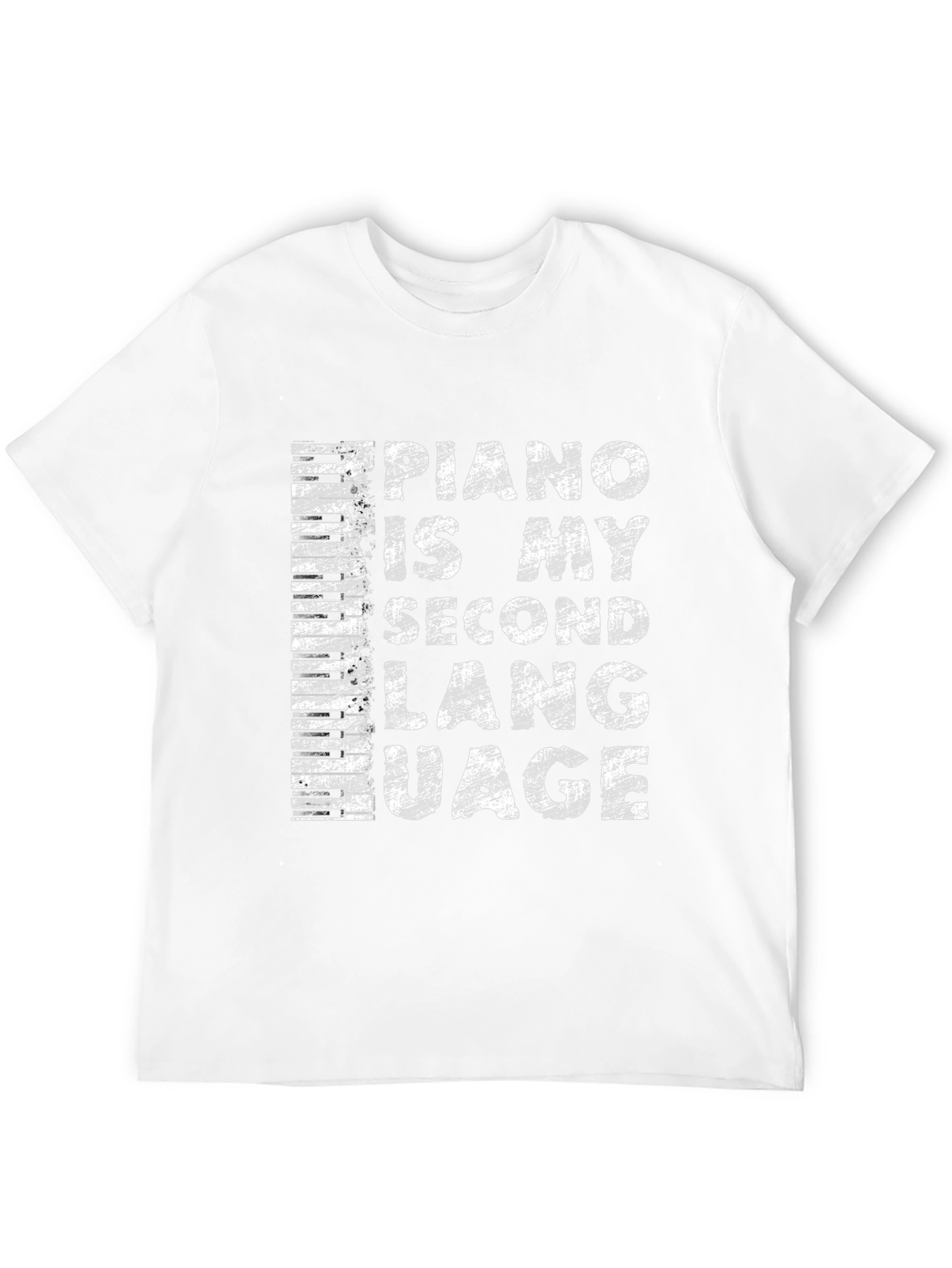 Piano is My Second Language Black T-Shirt