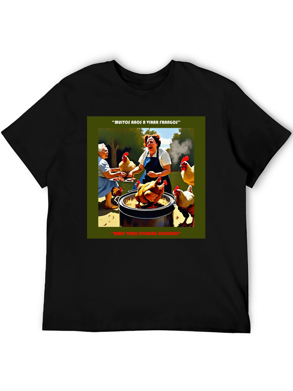 Funny Chicken T-Shirt - Many Years Spinning Chickens