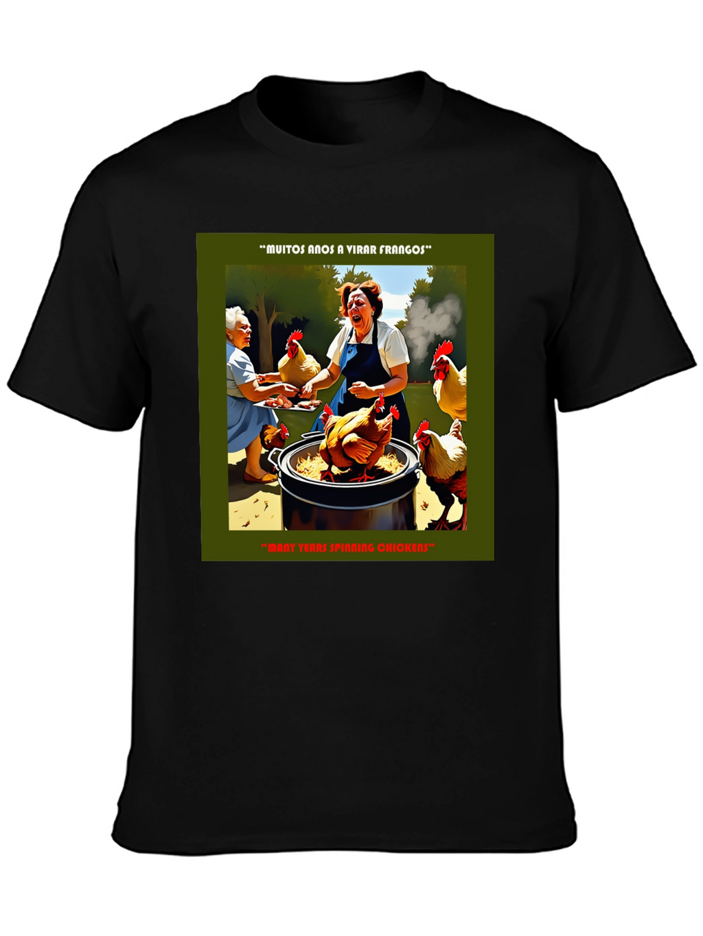 Funny Chicken T-Shirt - Many Years Spinning Chickens