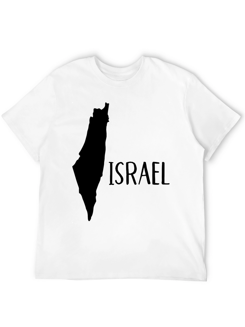 Israel Map Graphic Black T-Shirt