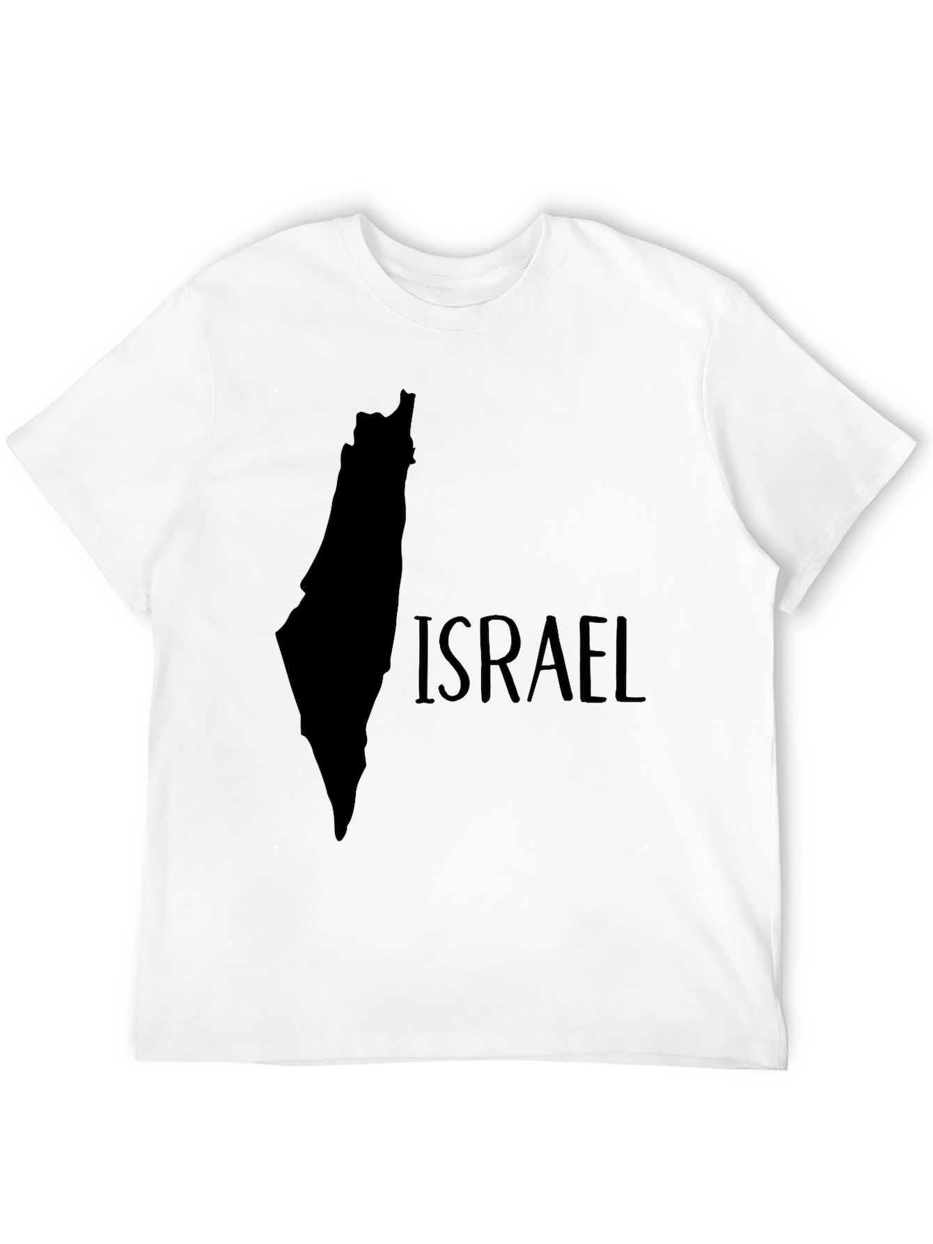 Israel Map Graphic Black T-Shirt