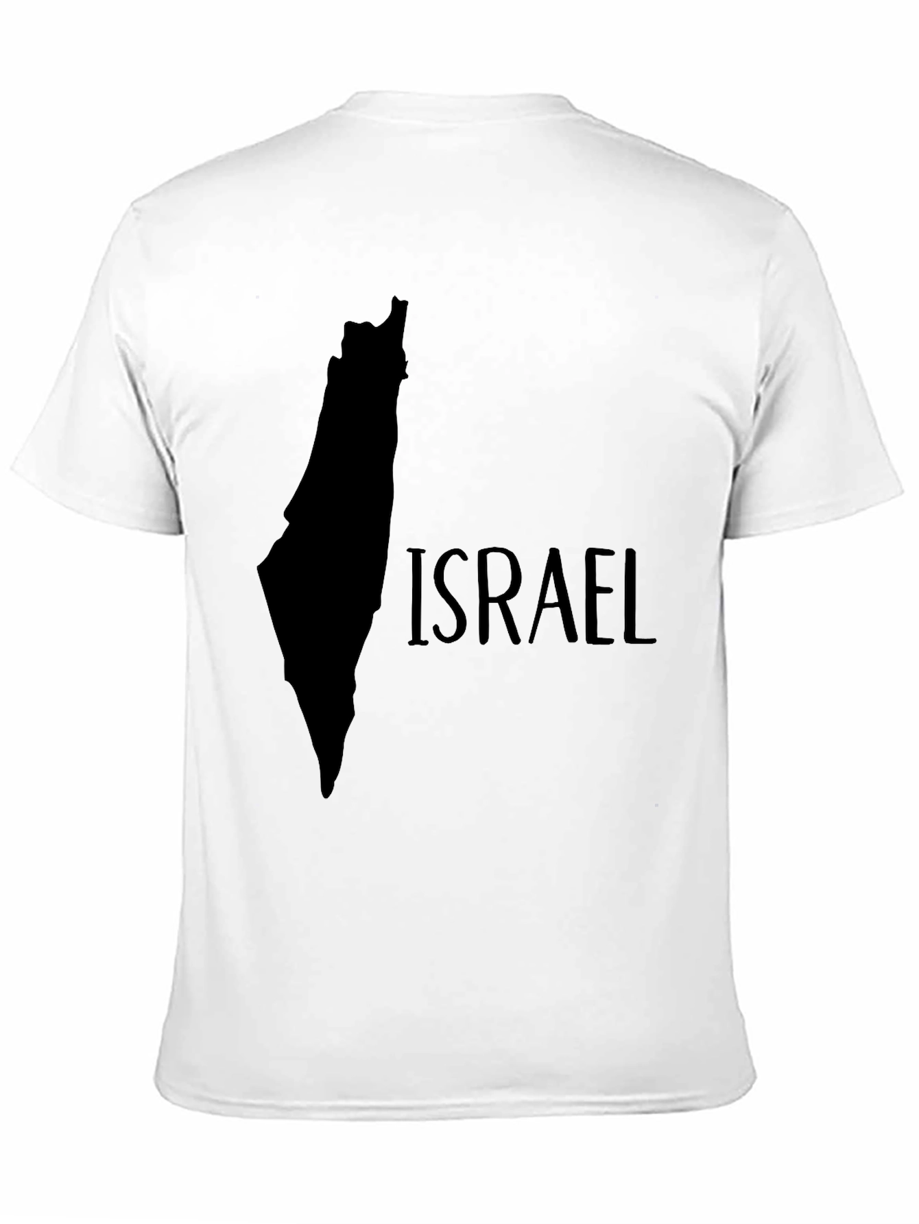 Israel Map Graphic Black T-Shirt