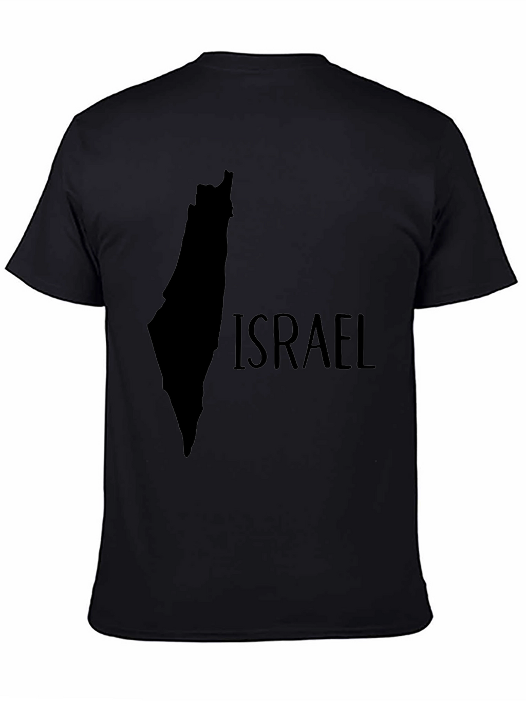 Israel Map Graphic Black T-Shirt