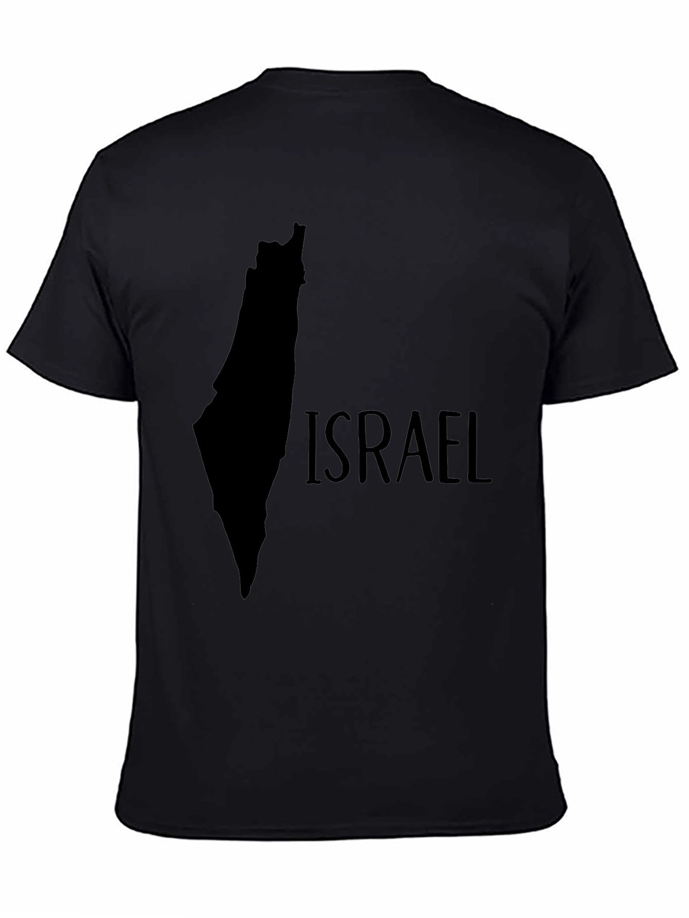 Israel Map Graphic Black T-Shirt