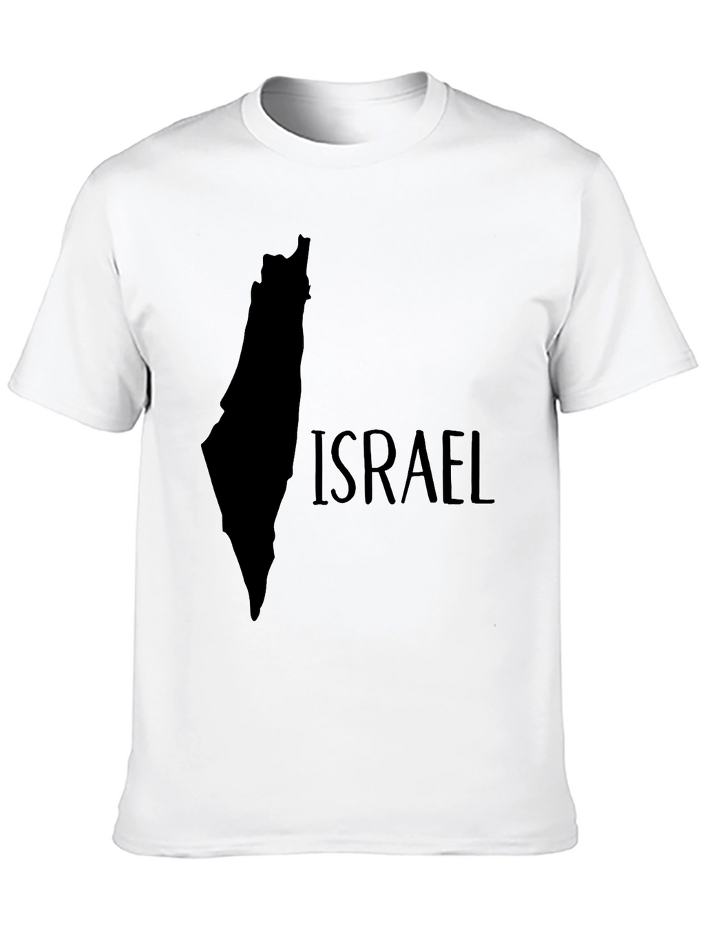 Israel Map Graphic Black T-Shirt
