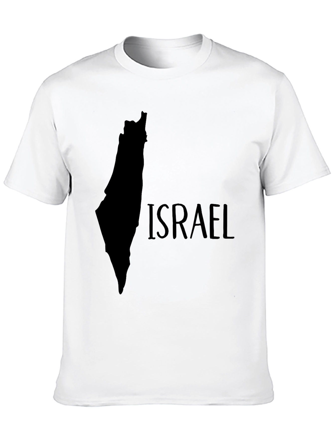 Israel Map Graphic Black T-Shirt
