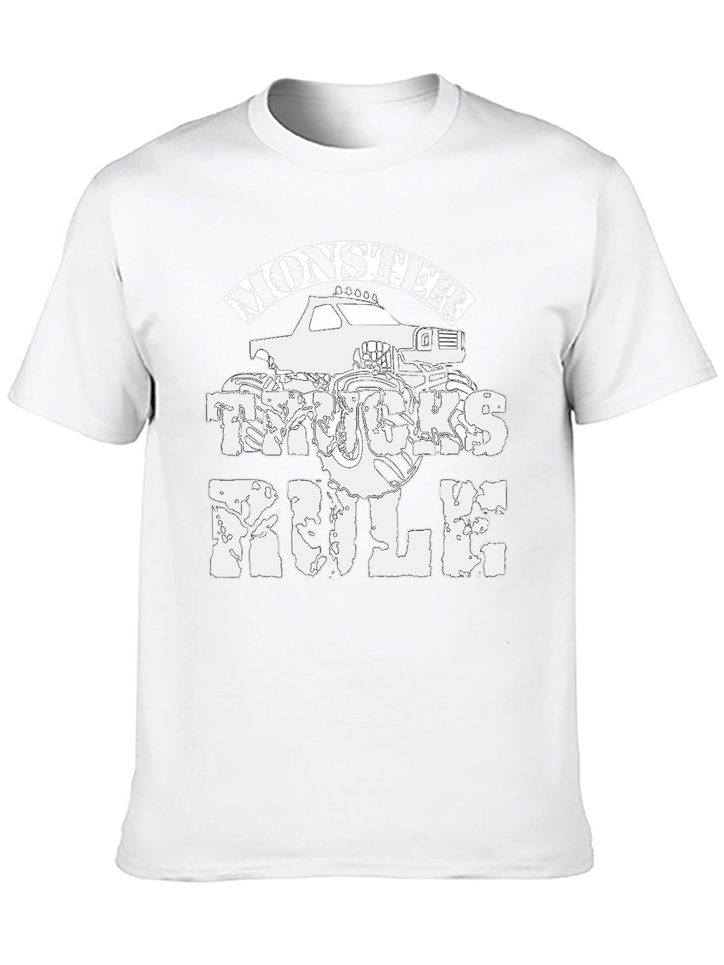Monster Trucks Rule Black Graphic Tee