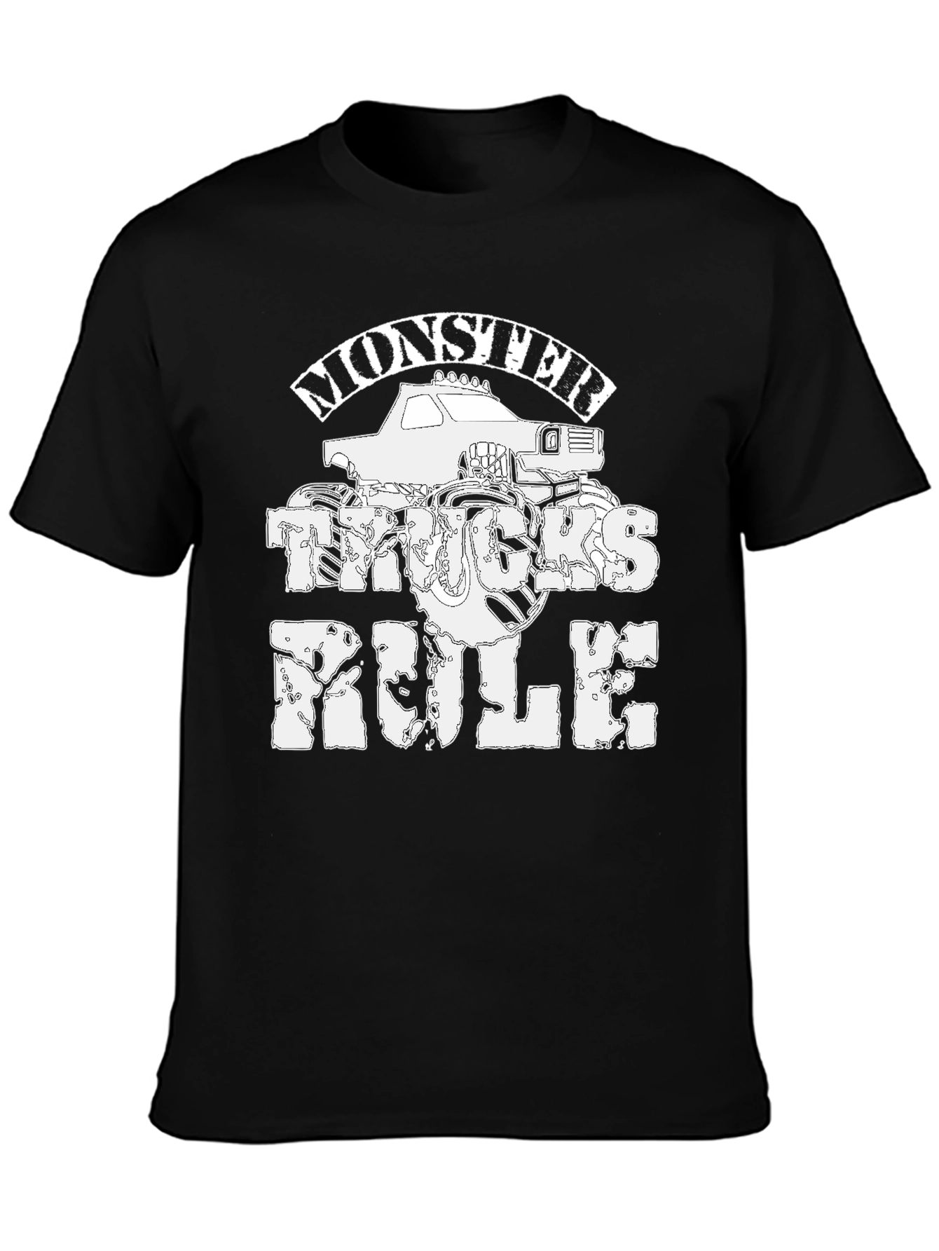 Monster Trucks Rule Black Graphic Tee