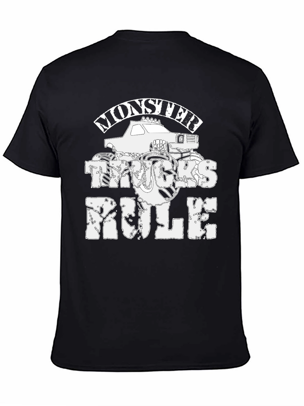 Monster Trucks Rule Black Graphic Tee