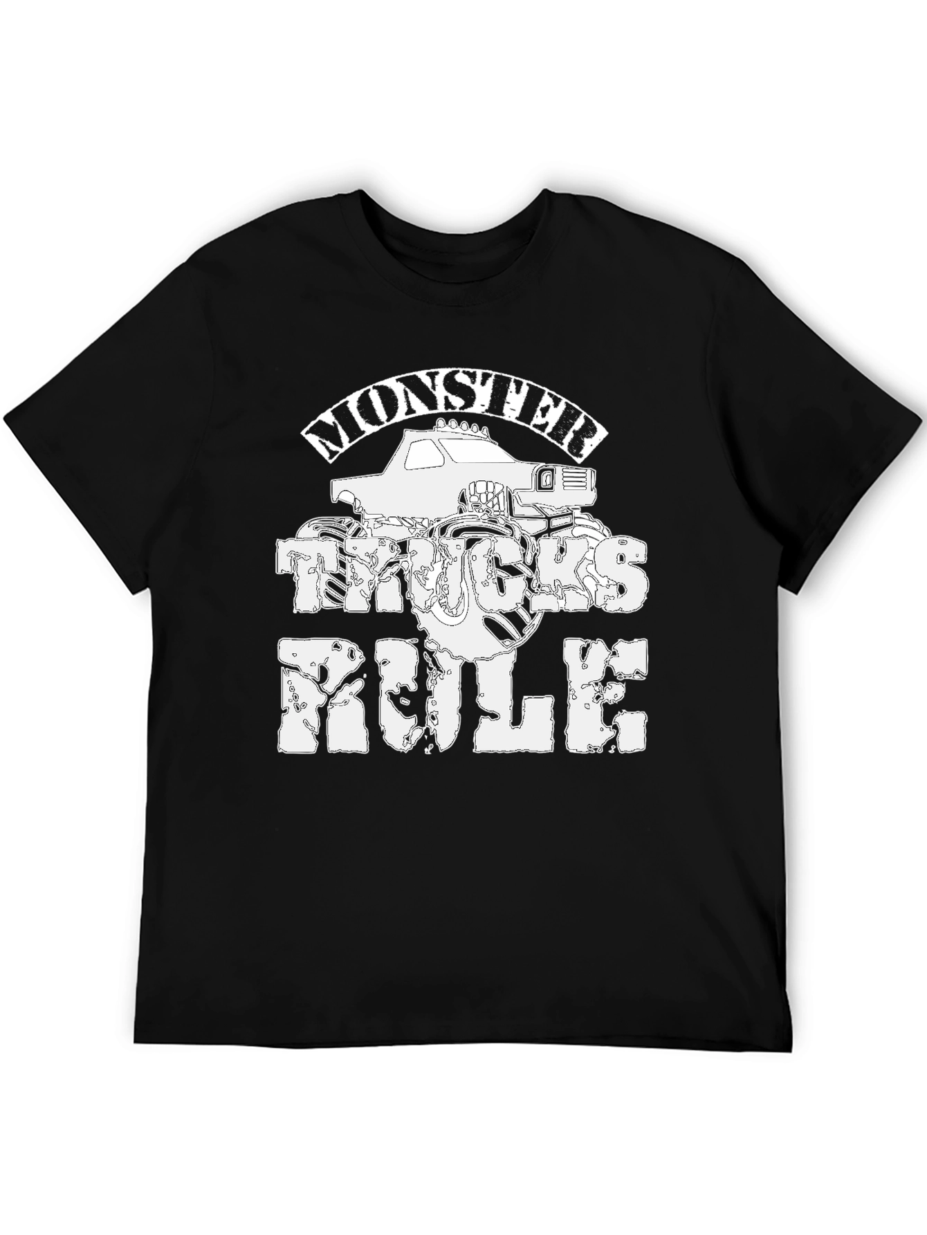 Monster Trucks Rule Black Graphic Tee