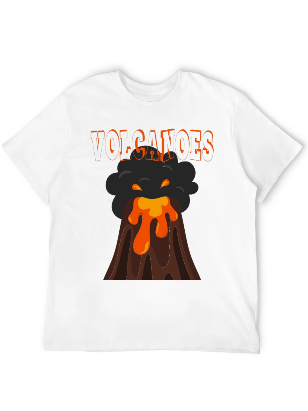 Volcanoes Graphic T-Shirt - Erupting Lava Design