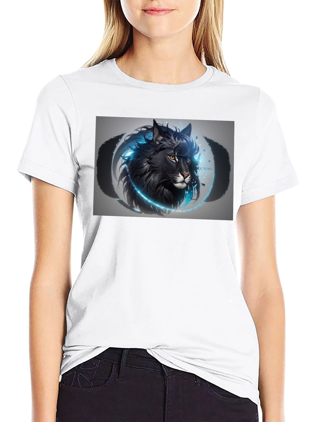 Black Wolf Graphic T-Shirt - Mens Premium Tee