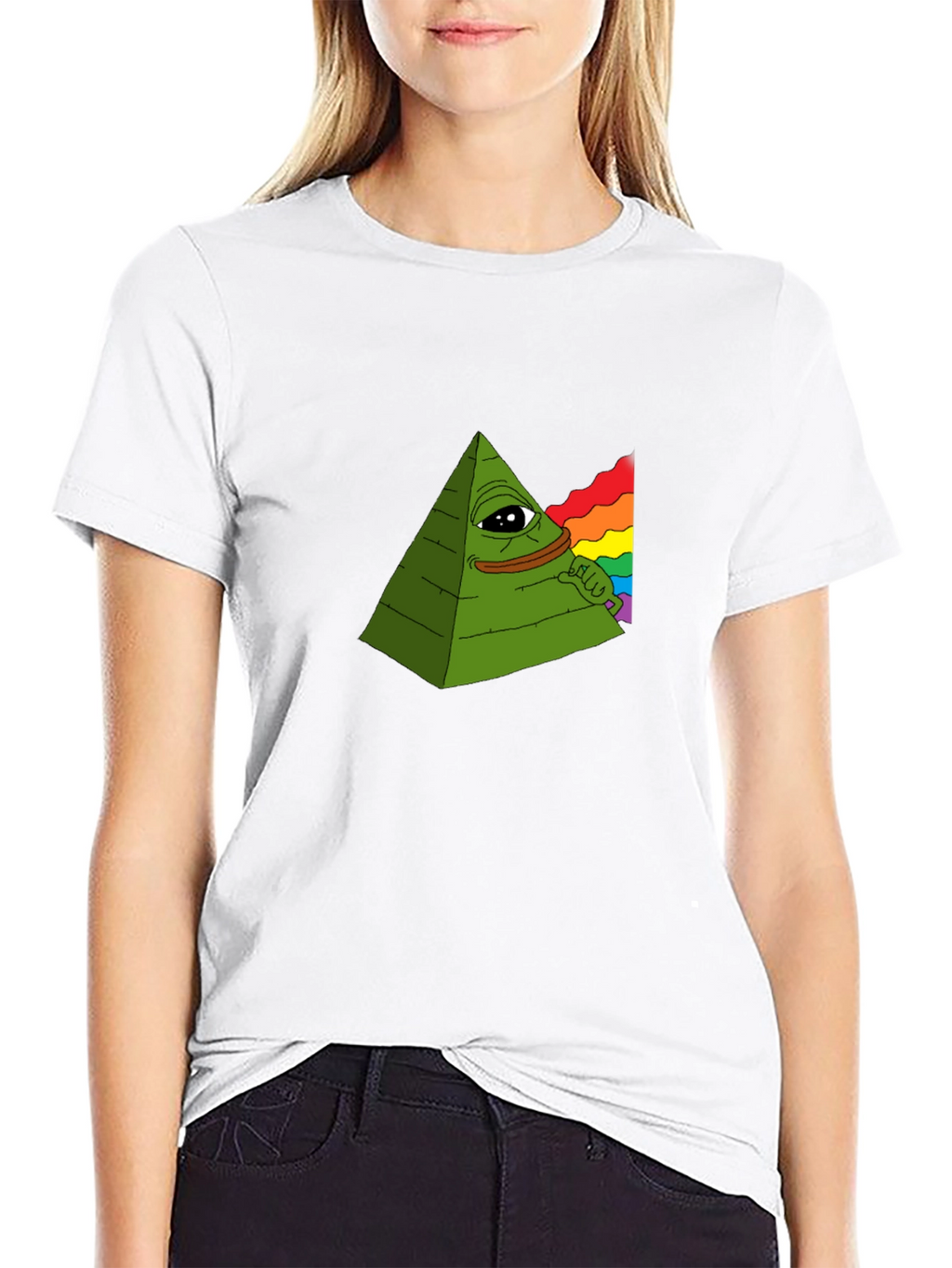 Illuminati Pepe T-Shirt - Rainbow Meme