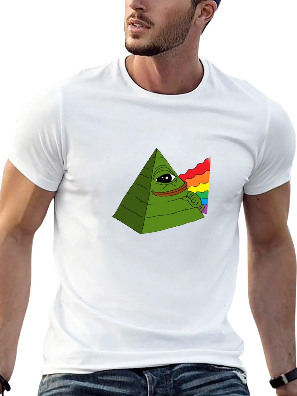 Illuminati Pepe T-Shirt - Rainbow Meme