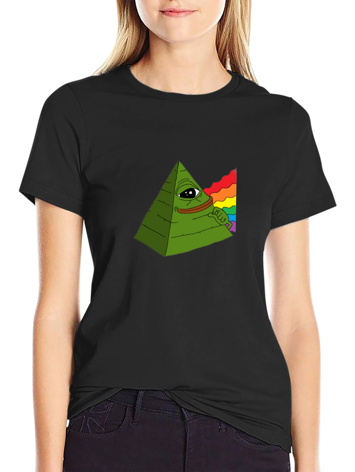Illuminati Pepe T-Shirt - Rainbow Meme