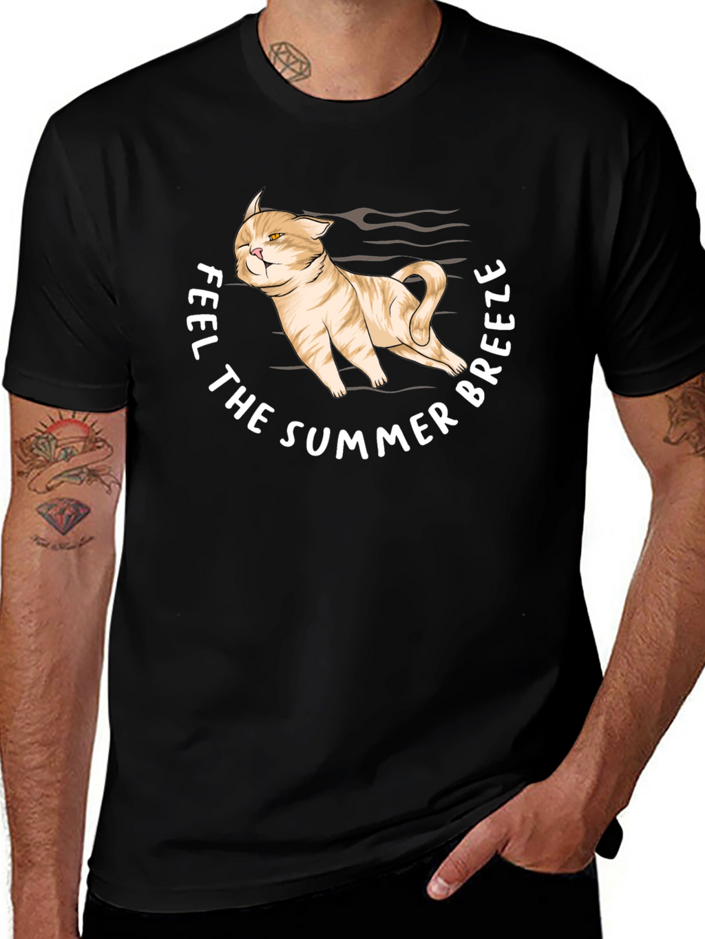 Feel The Summer Breeze Cat T-Shirt