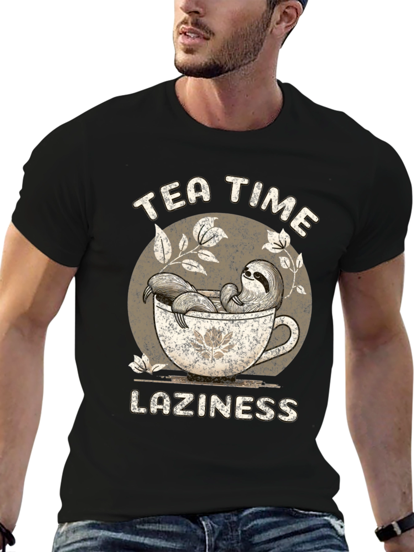 Tea Time Laziness Sloth T-Shirt