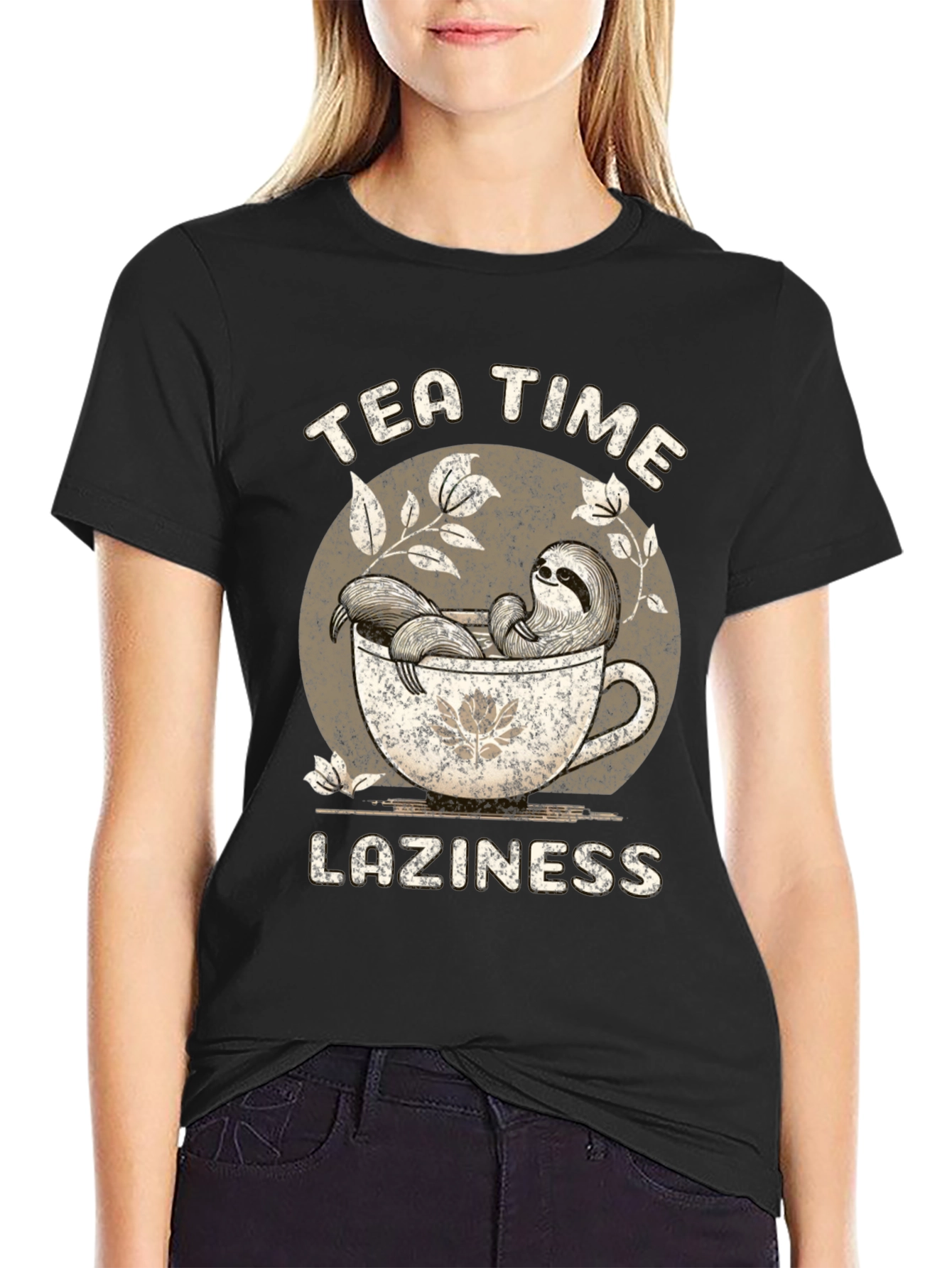 Tea Time Laziness Sloth T-Shirt
