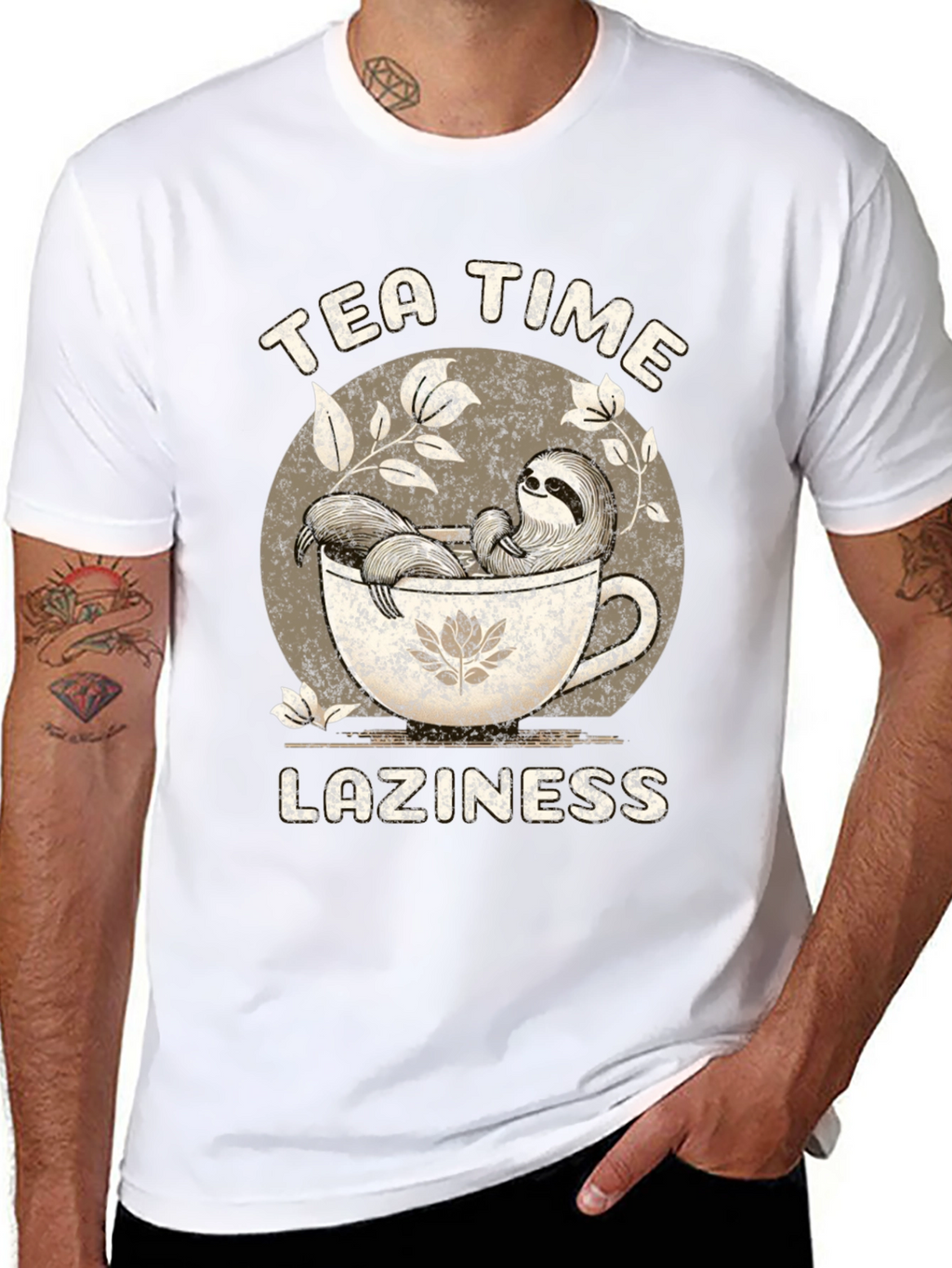 Tea Time Laziness Sloth T-Shirt