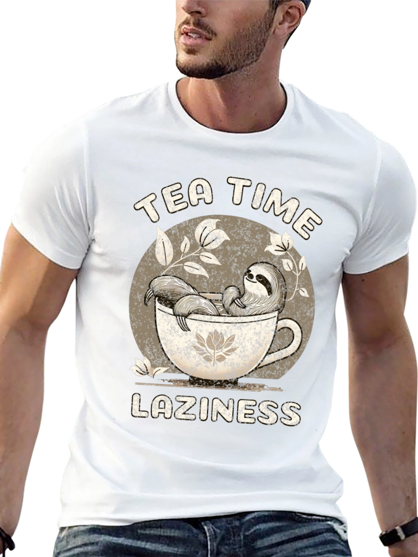 Tea Time Laziness Sloth T-Shirt