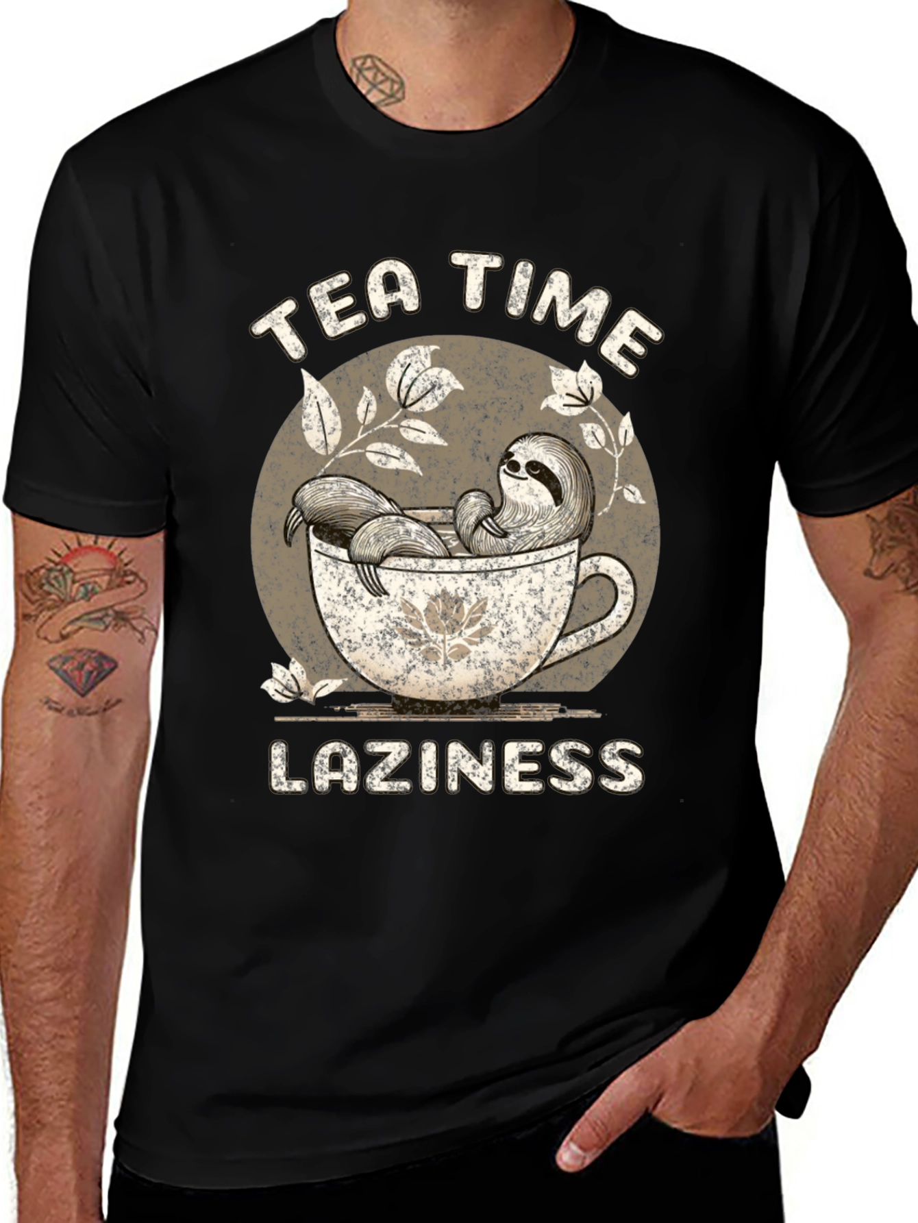 Tea Time Laziness Sloth T-Shirt