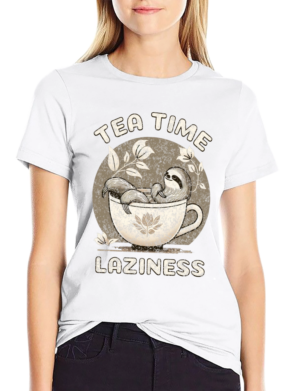 Tea Time Laziness Sloth T-Shirt