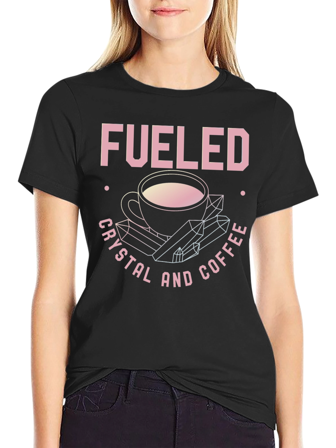 Fueled By Crystals and Coffee Graphic Tee