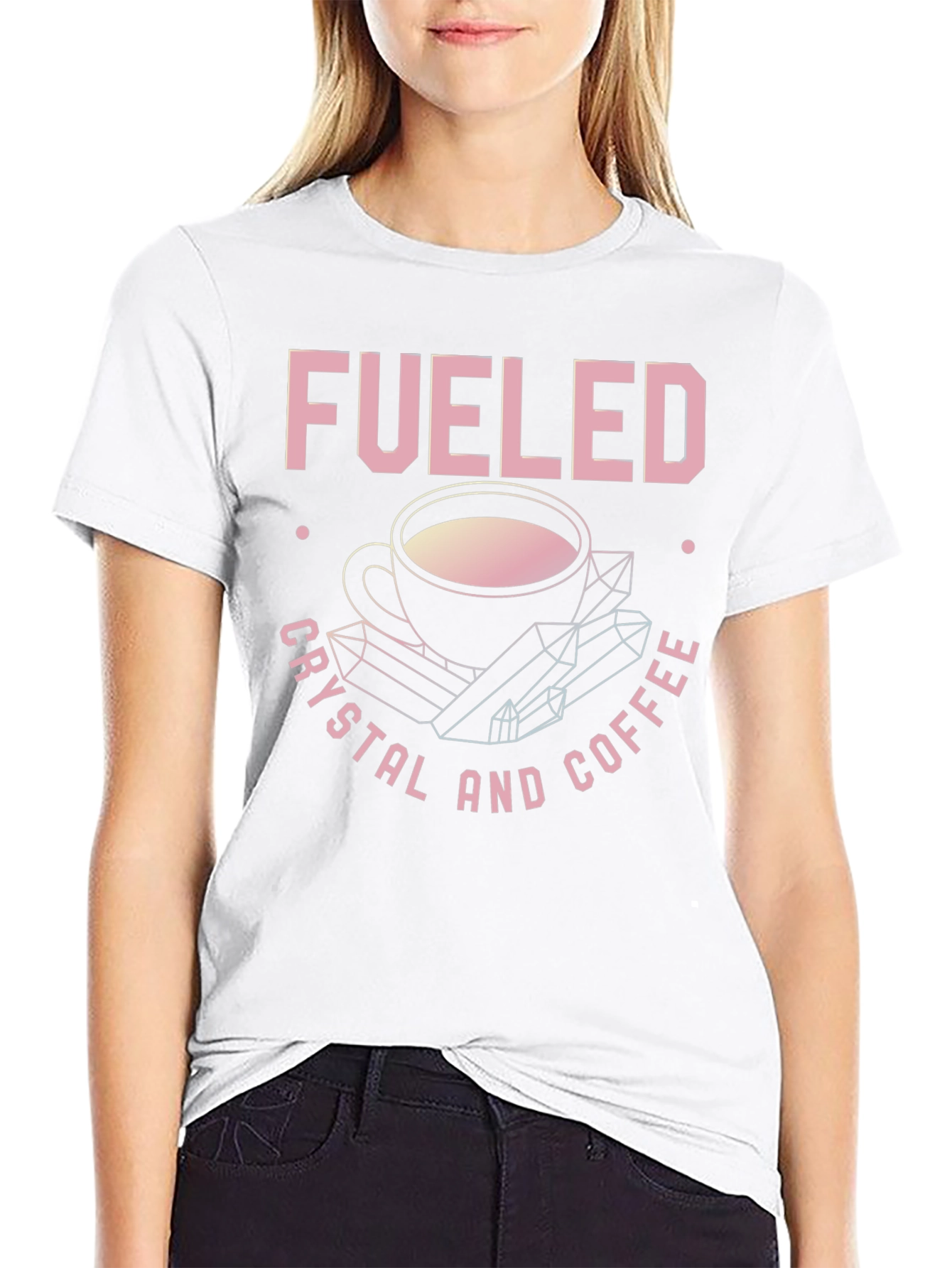 Fueled By Crystals and Coffee Graphic Tee