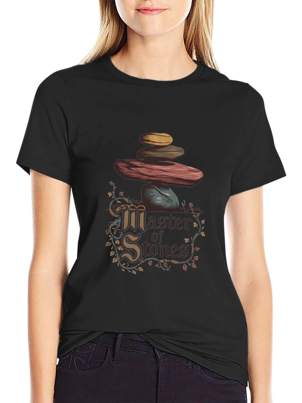 Master of Stones Graphic T-Shirt - Black