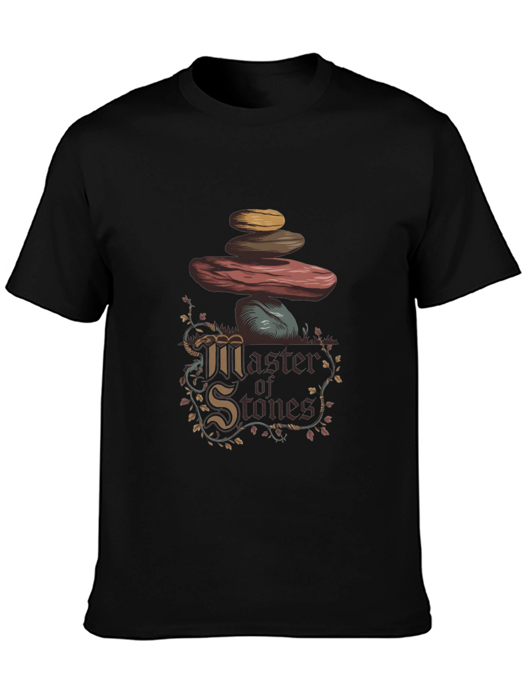 Master of Stones Graphic T-Shirt - Black