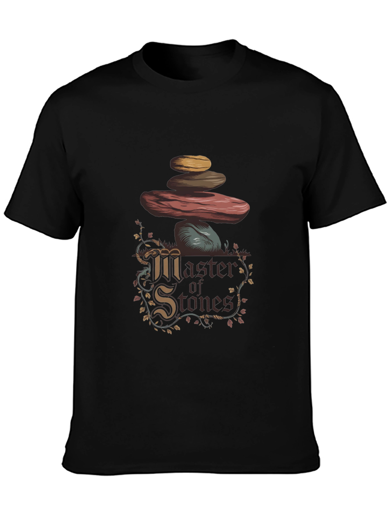 Master of Stones Graphic T-Shirt - Black