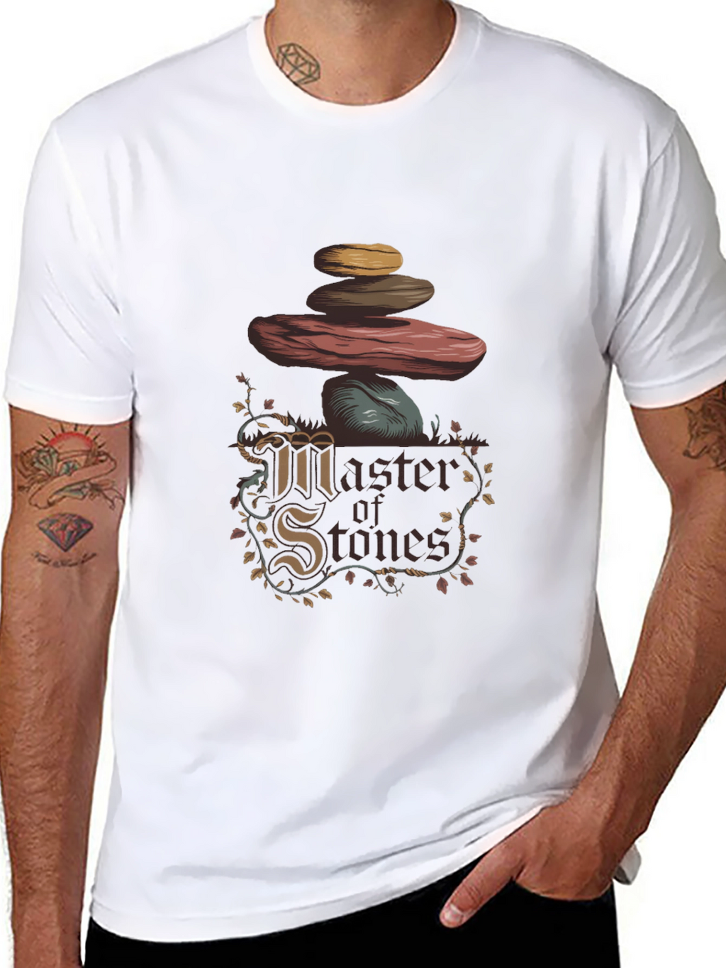 Master of Stones Graphic T-Shirt - Black