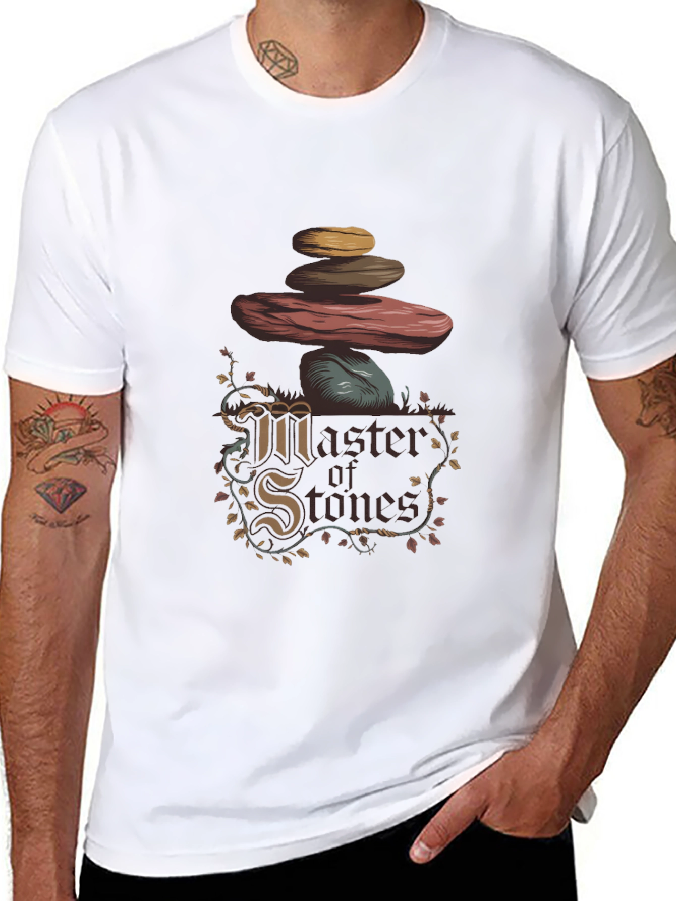 Master of Stones Graphic T-Shirt - Black