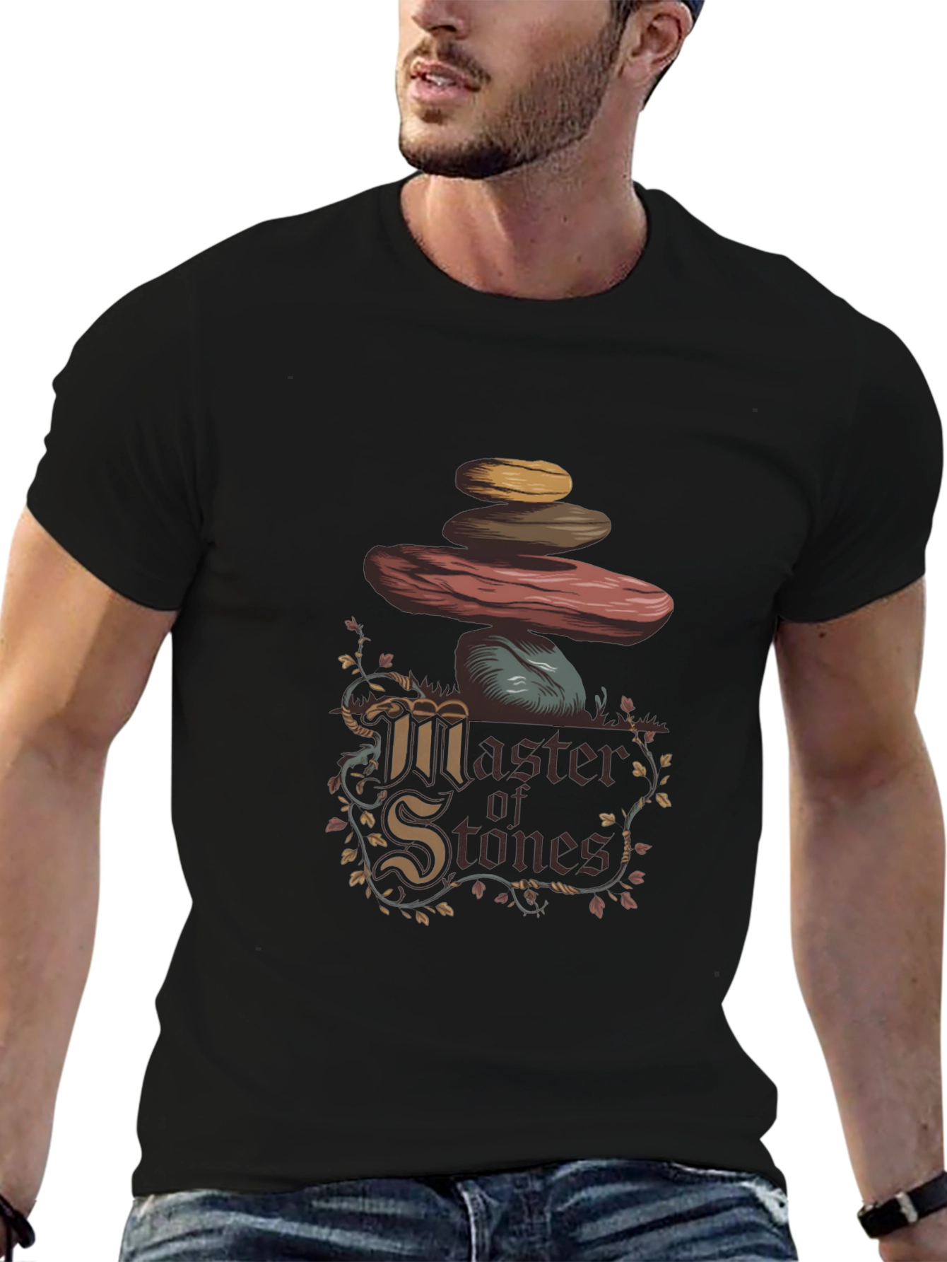 Master of Stones Graphic T-Shirt - Black