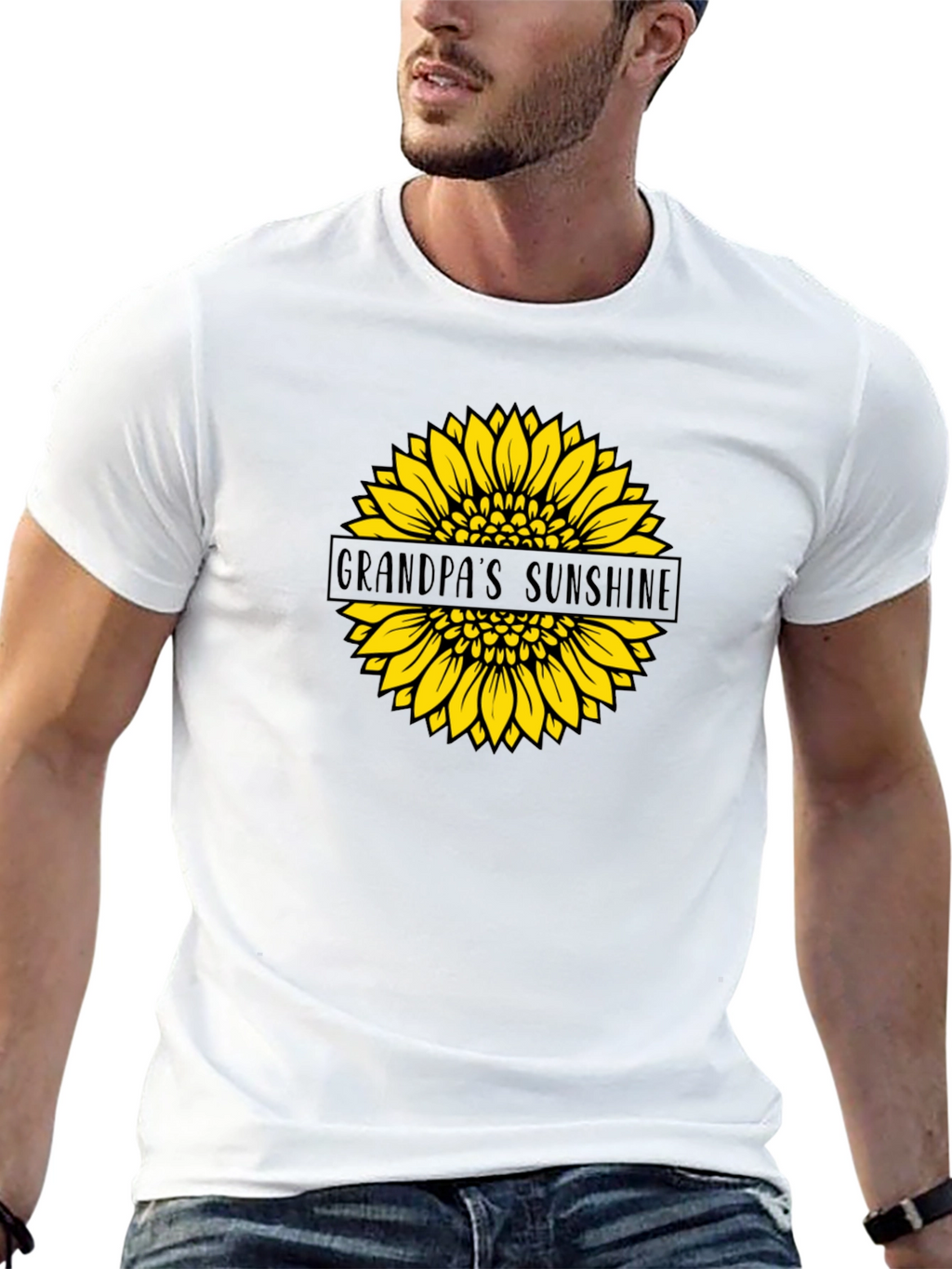 Grandpas Sunshine Sunflower Graphic Tee