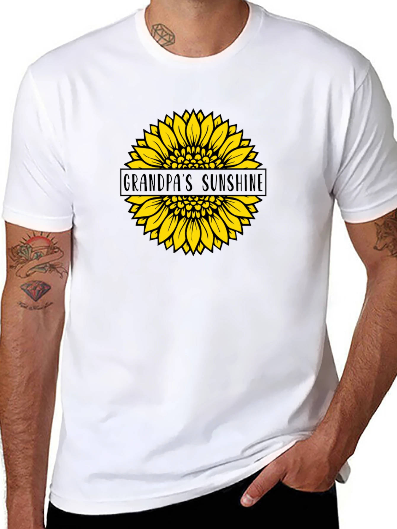 Grandpas Sunshine Sunflower Graphic Tee