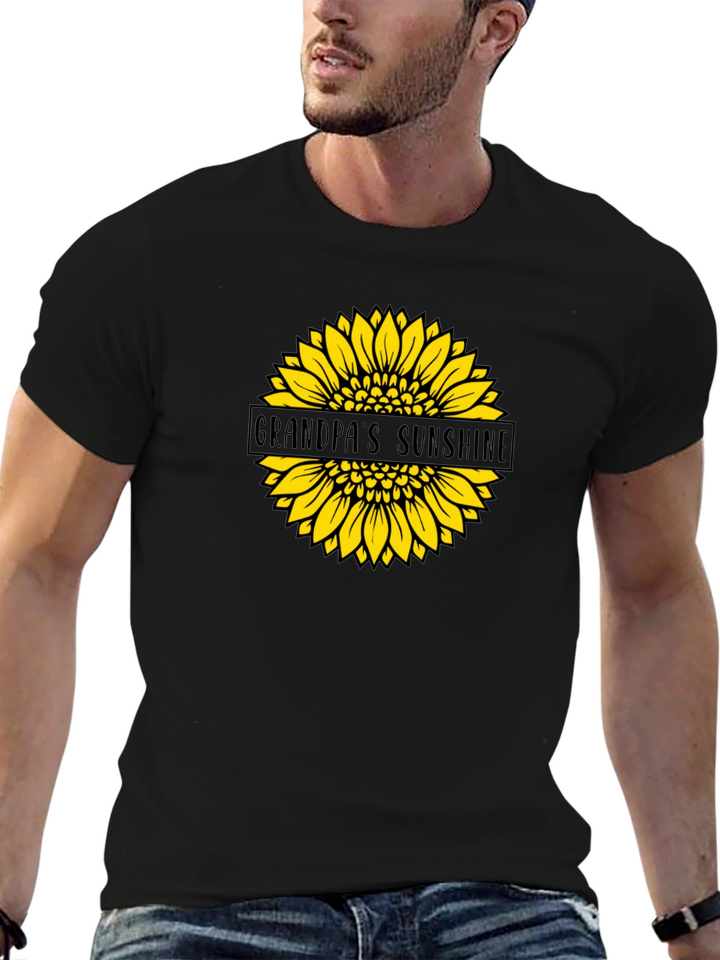 Grandpas Sunshine Sunflower Graphic Tee