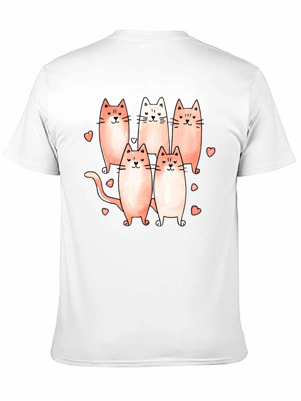 Cute Cats Graphic Black T-Shirt
