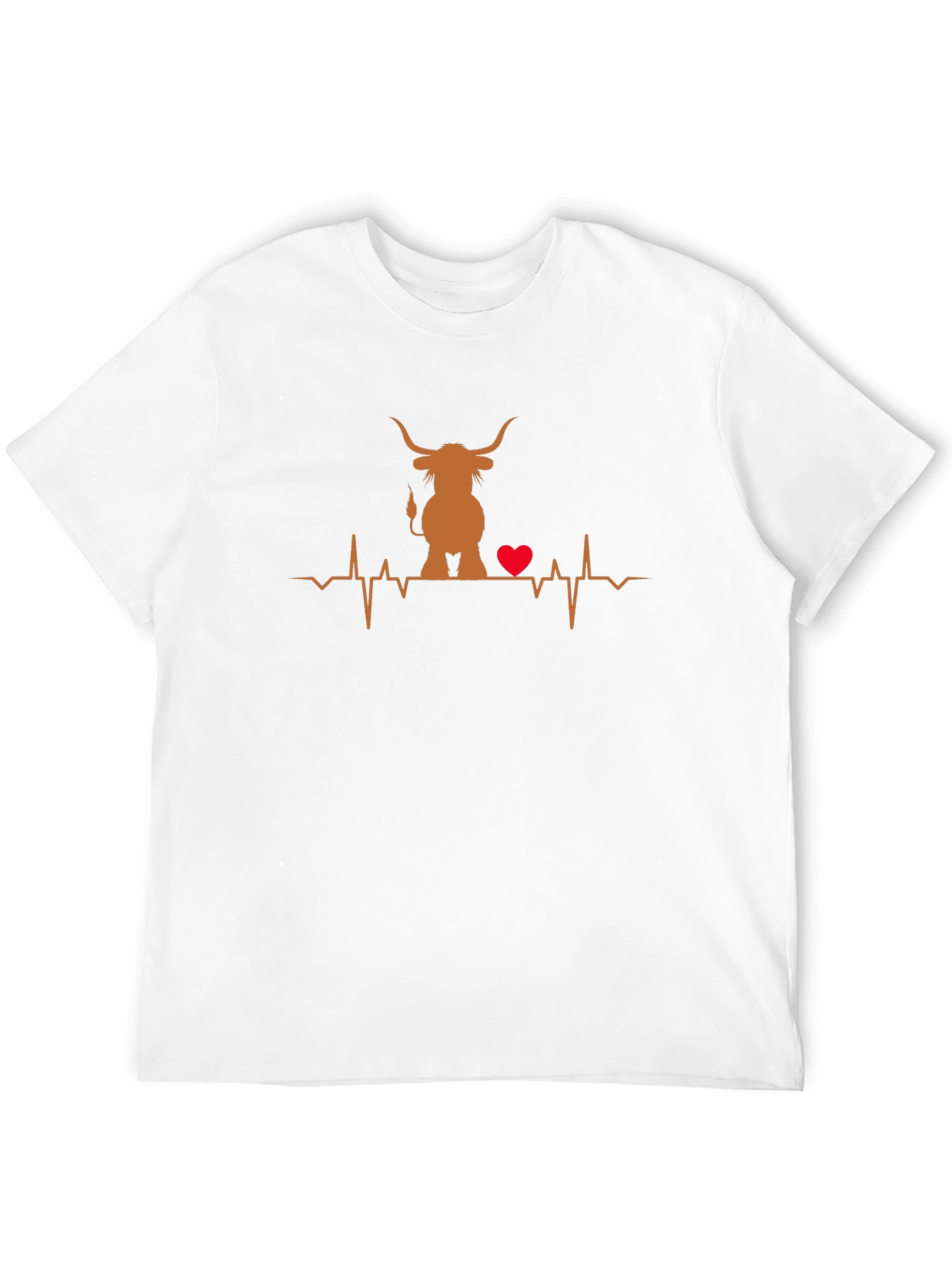 Highland Cow Heartbeat T-Shirt